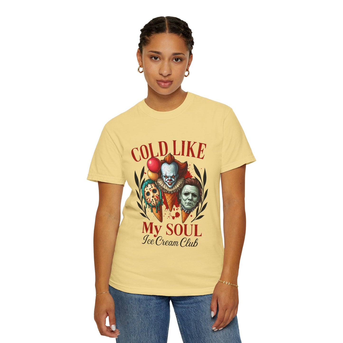 Chilling Soul T-Shirt, Vintage Horror Tee, Unisex Graphic Shirt, Ice Cream Lovers Gift, Fun Movie Merch