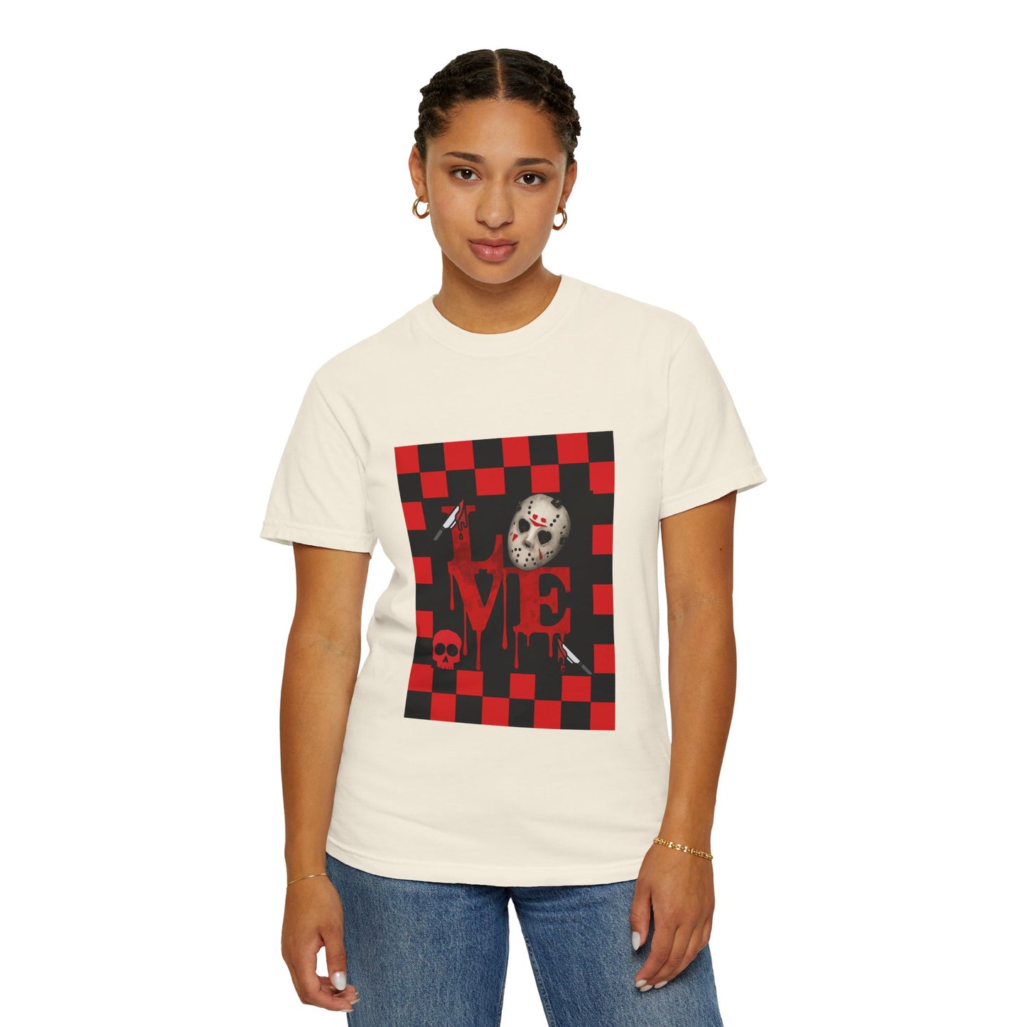 Scary Movie Mask Love Print T-Shirt