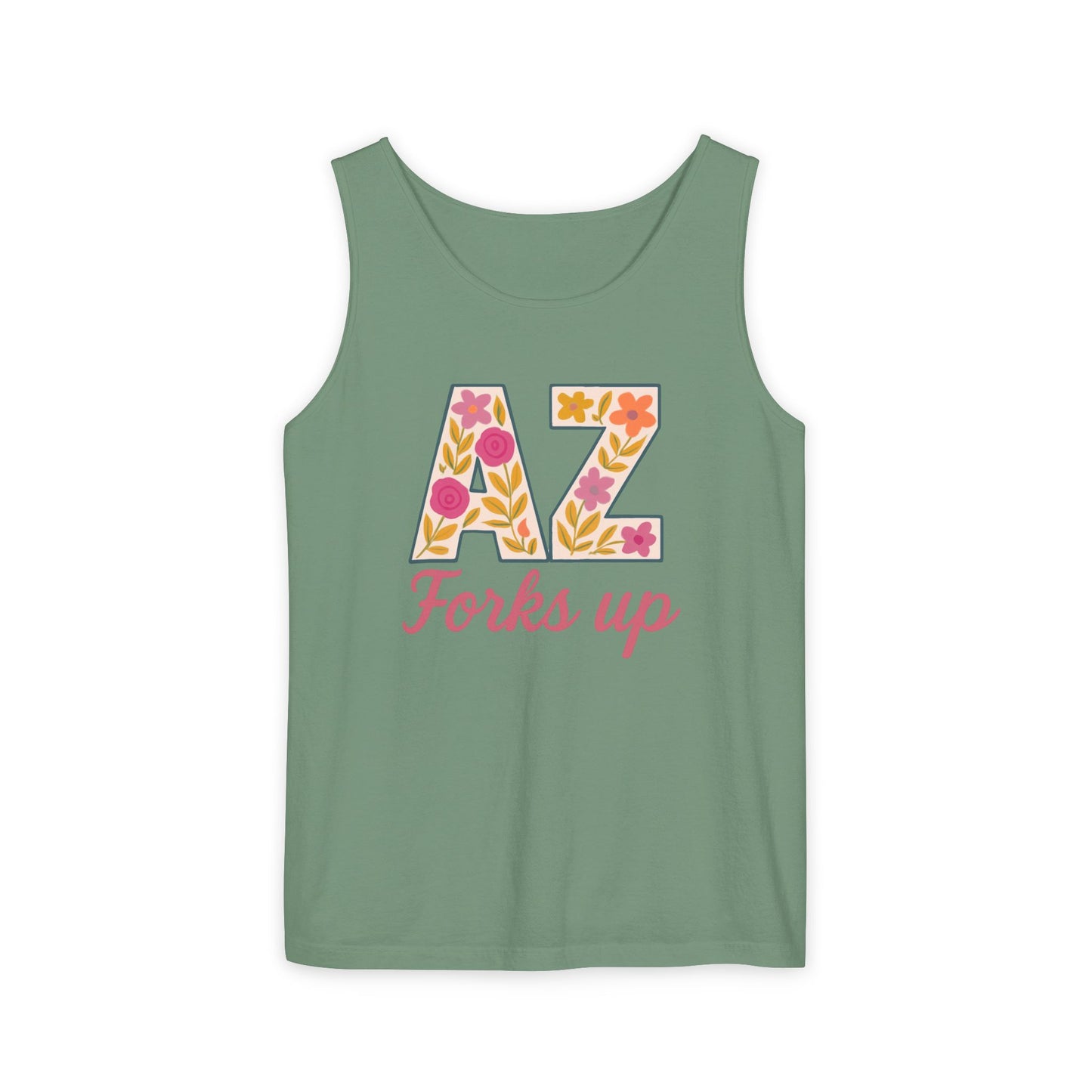 AZ Tank Top - AZ Forks Up Apparel, Summer Wear, Vacation Top, Travel Essentials, Gifts for Arizonans, Sun devils, comfort colors, graduation gift