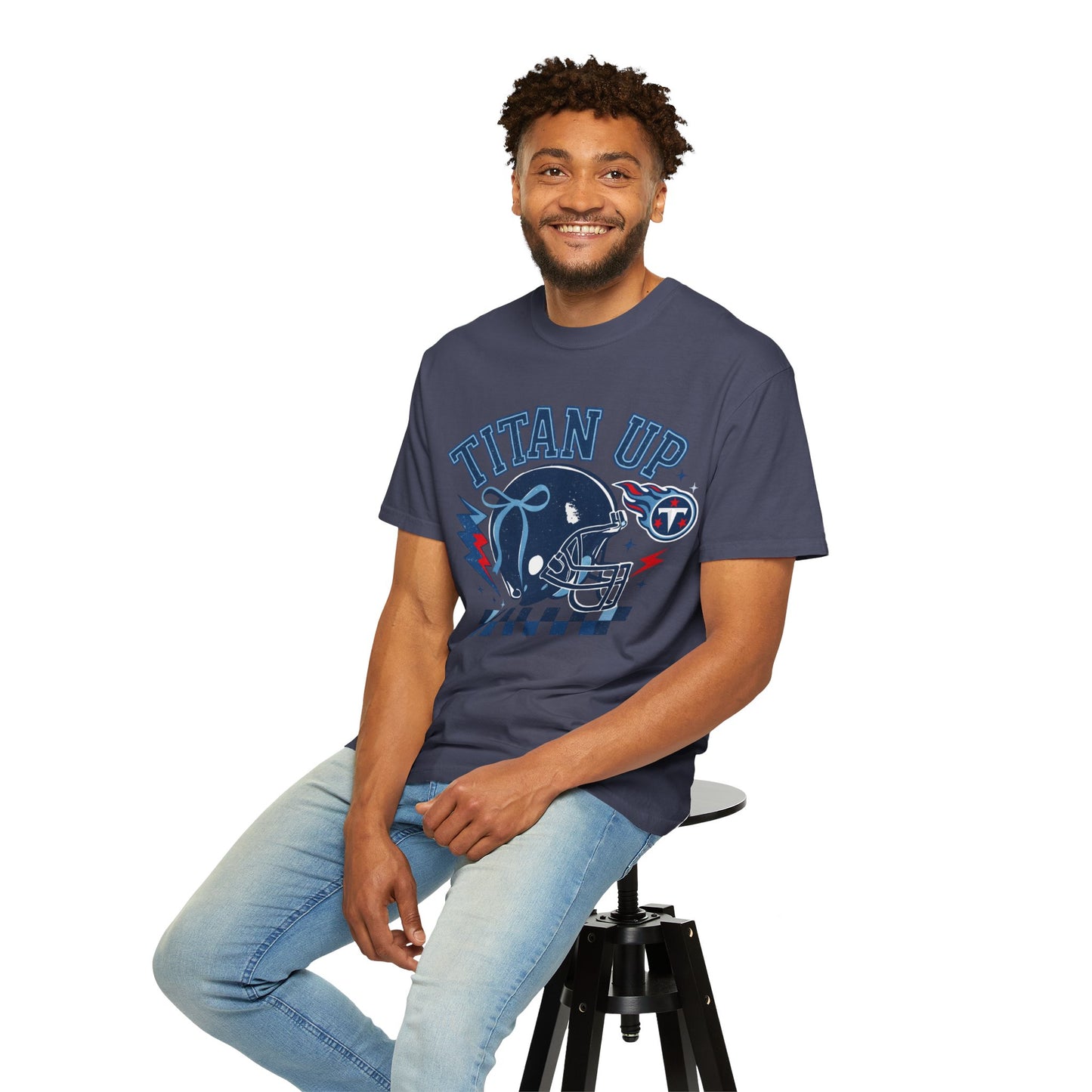 titan up tennessee Unisex Football Tee, Titan Up Shirt for Game Day, Casual Sportswear, Tailgating Apparel, Gift for Fans, Team Spirit Top