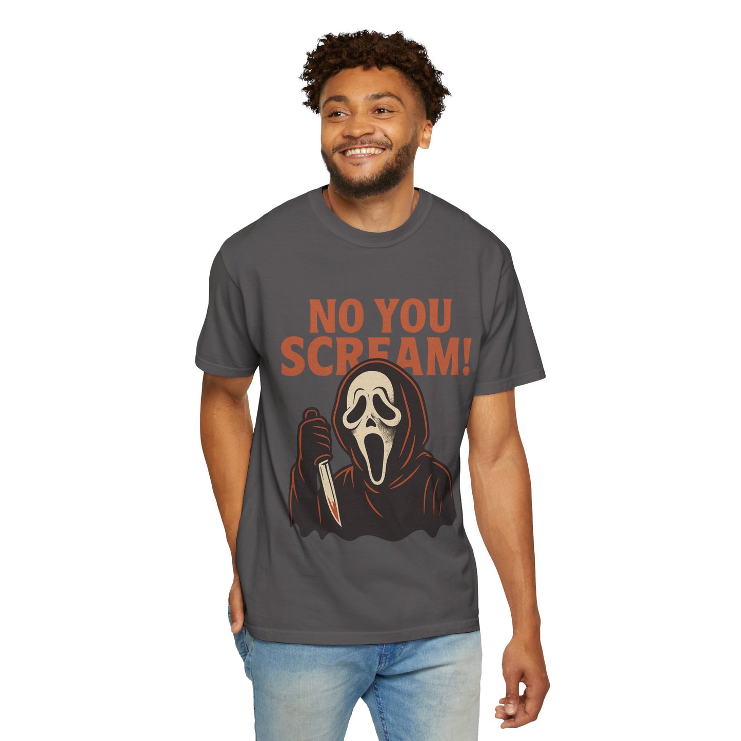 Unisex Horror-Themed T-shirt | Fun Scream Design for Halloween, Costume Parties, Movie Nights, Gift for Horror Fans