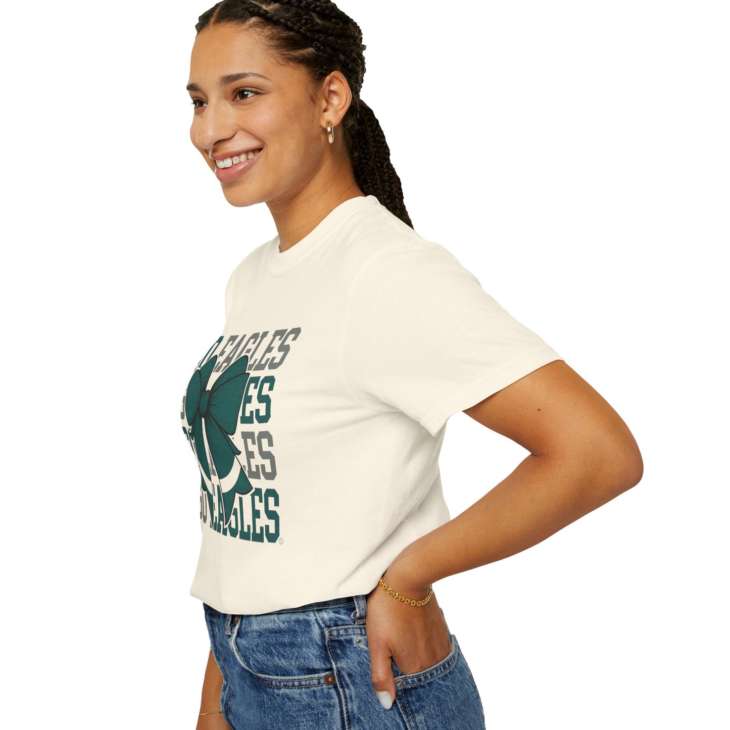 Cheerful Eagles T-Shirt, Unisex Sports Tee, Game Day Shirt, Football Fan Apparel, Gift for Sports Lovers