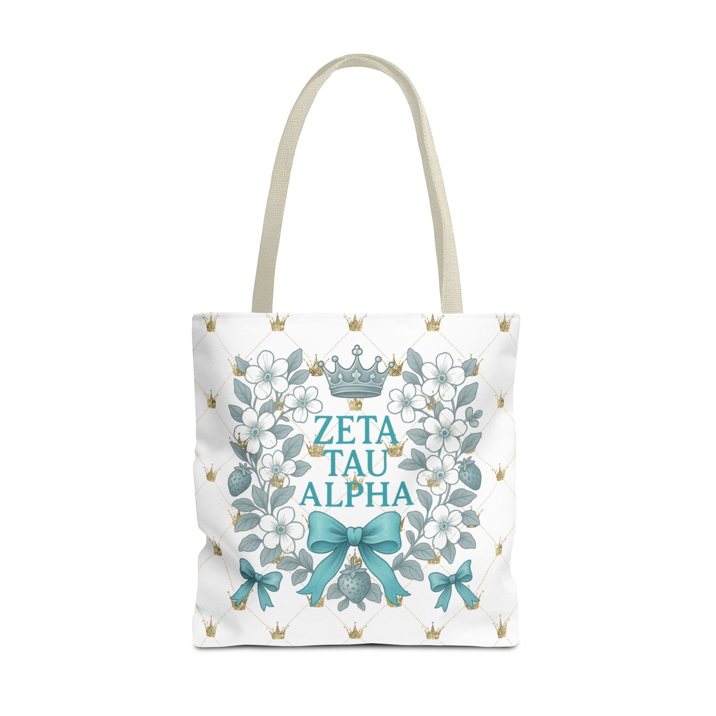 Zeta Tau Alpha Tote Bag | Sorority Bags, Floral Design, Gift for Sisters, Campus Essentials, Personalized Tote
