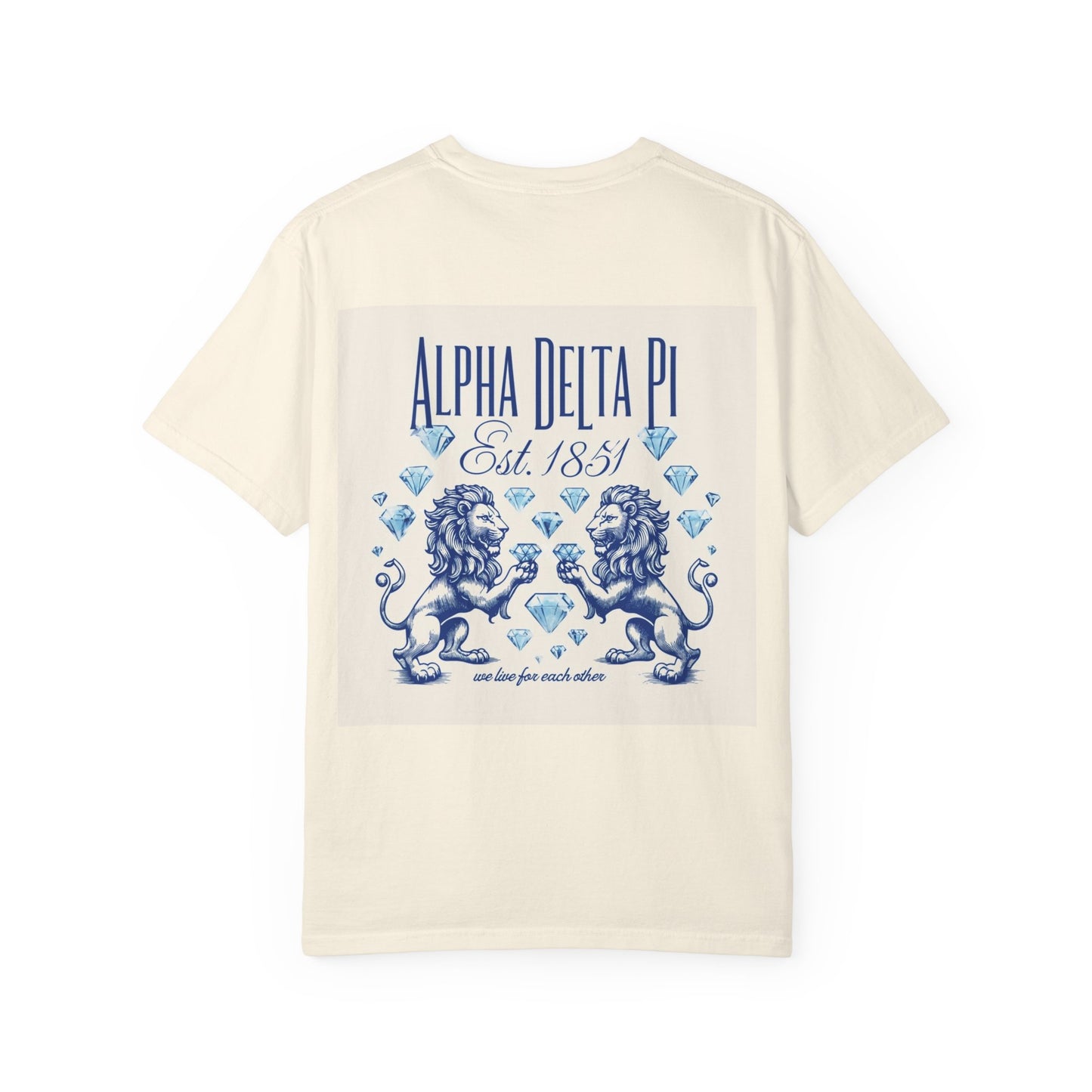 Alpha Delta Pi T-Shirt, Sorority Shirt, College Apparel, Greek Life Gift, Unisex Garment-Dyed Tee