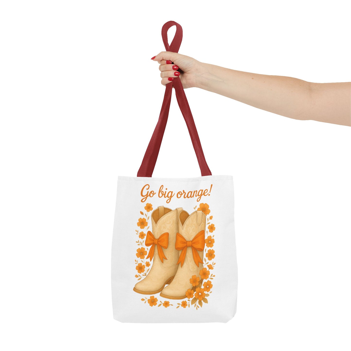 Tennessee Game Day, Floral Tote Bag, Coquette Bow Boot Design, Go Vols, Knoxville Tennessee, Alumni Gift, Rocky Top, Graduation Gift