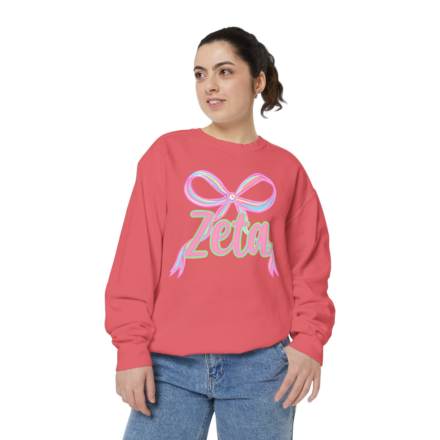 Zeta Graphic Sweatshirt, Cozy Fashion, Gift for Sorority Sisters, Cute Casual Wear, College Apparel, Unisex Outfit