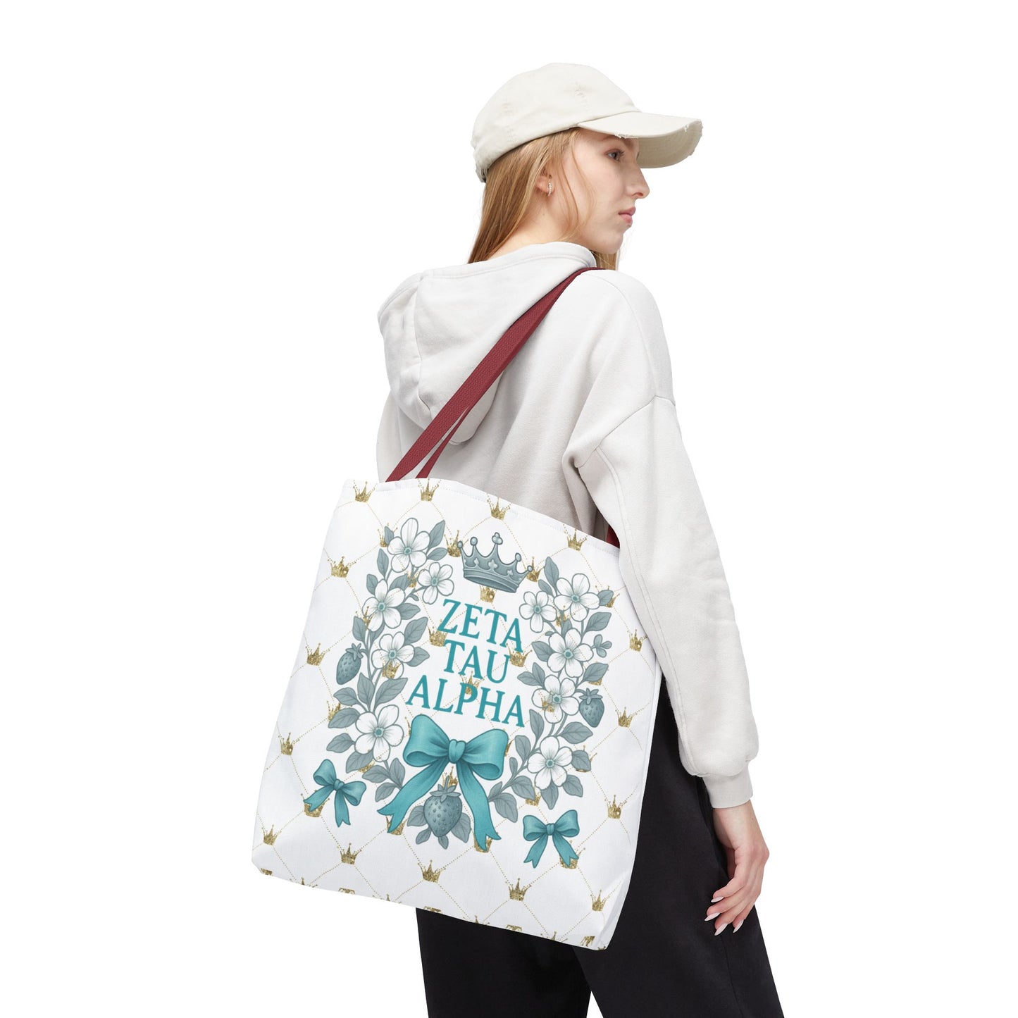Zeta Tau Alpha Tote Bag | Sorority Bags, Floral Design, Gift for Sisters, Campus Essentials, Personalized Tote