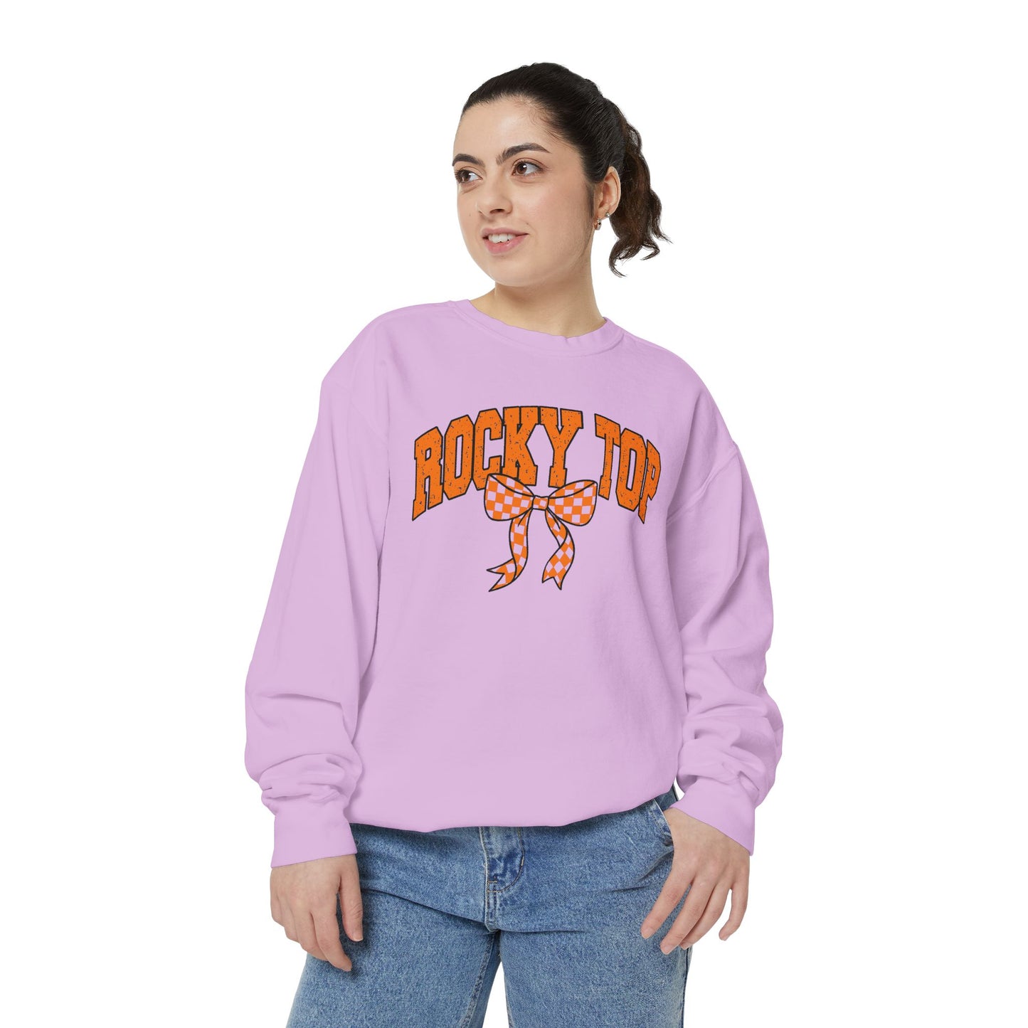 Rocky Top Bow Sweatshirt — Tennessee Checkerboard Vintage Crewneck