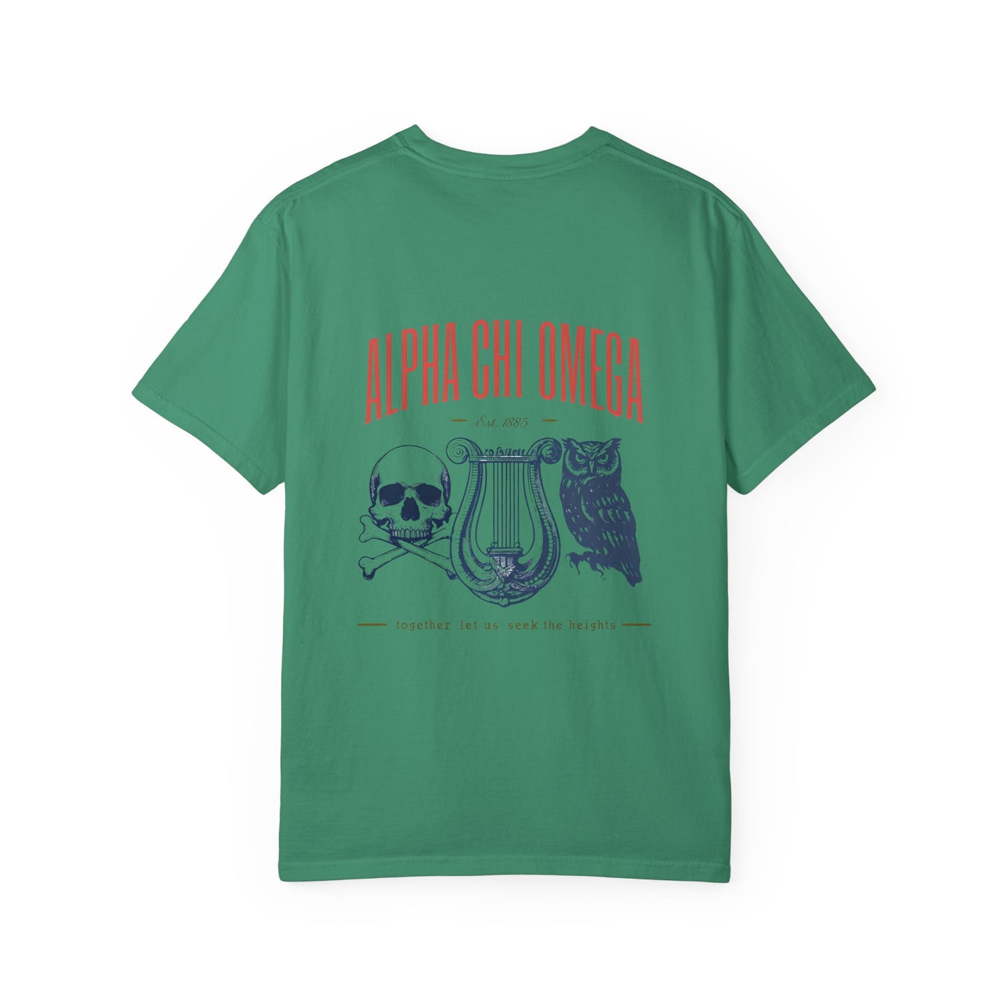 Alpha Chi Omega Garment-Dyed T-shirt, Unisex College Apparel, Sorority Shirt, Graduation Gift, Vintage Style Tee