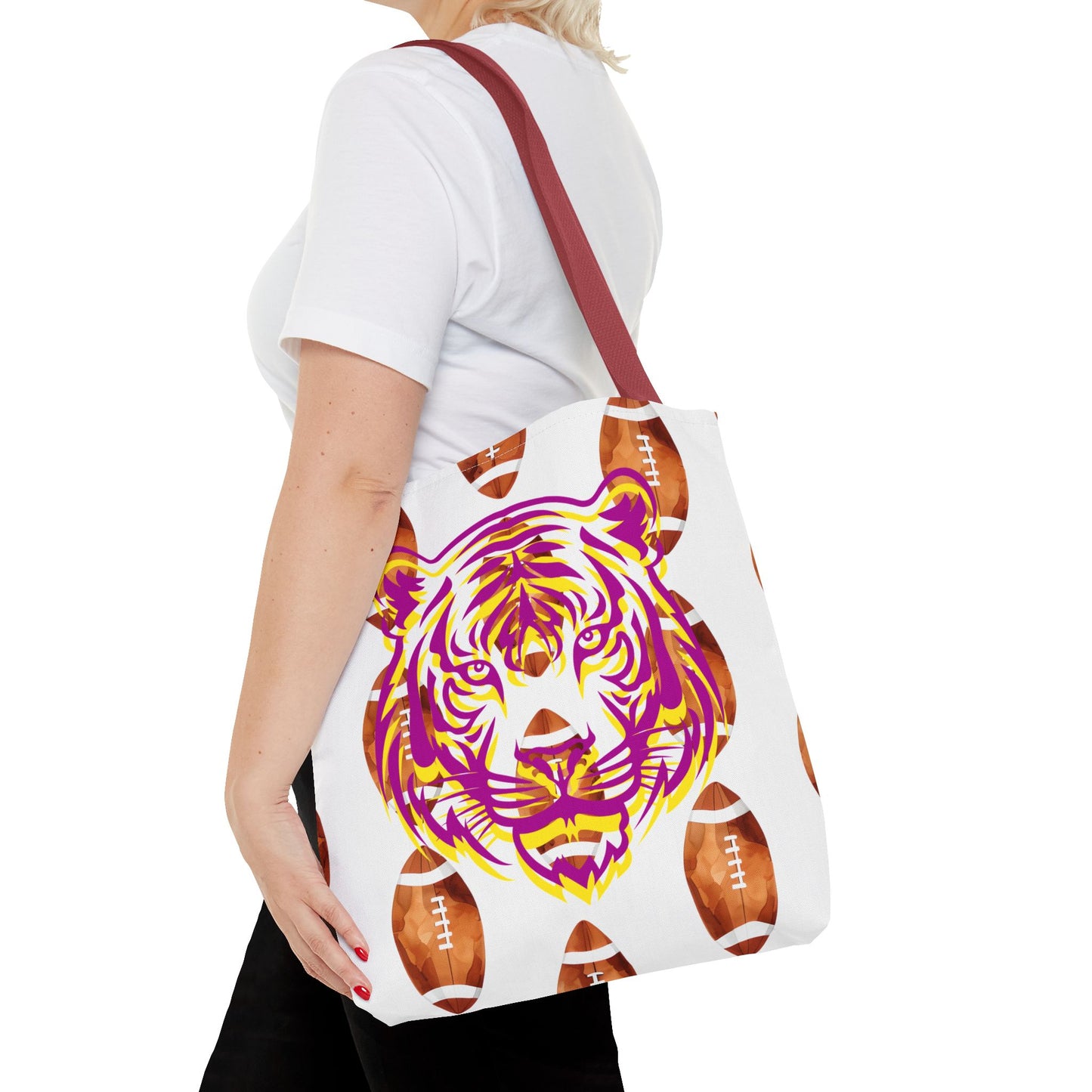 Vibrant Tiger Print Tote Bag - LSU Fans Gift