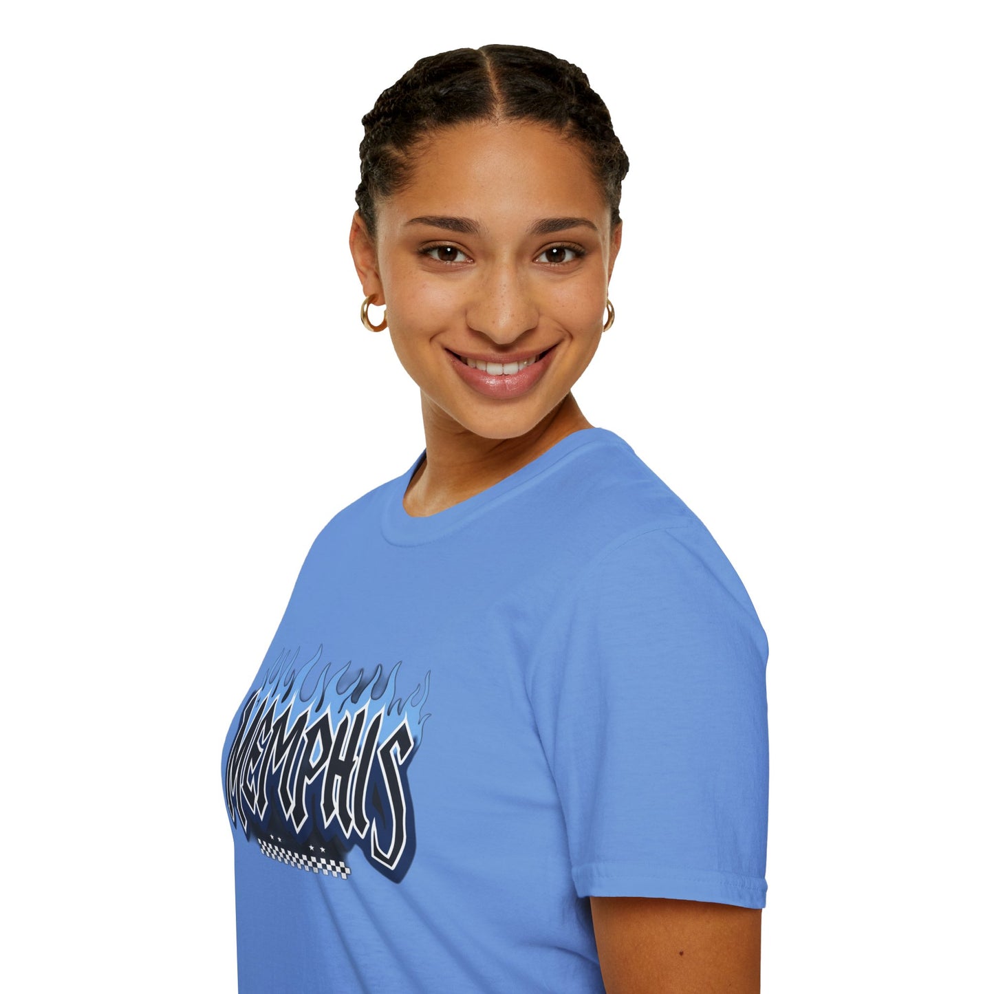 Memphis Flame Graphic T-Shirt, Unisex Tee, Casual Wear, Gift for Music Lovers, Summer Fashion, Graphic Design Shirt