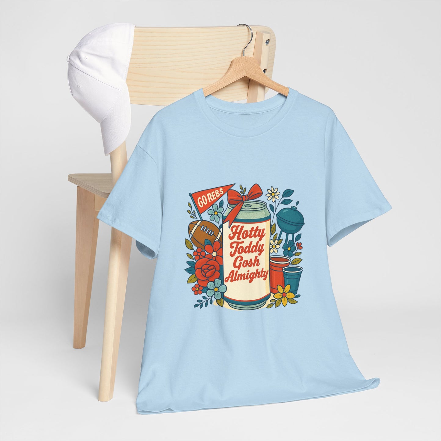 Hotty Toddy Heavy Cotton Tee - Unisex Graphic T-Shirt, Casual Wear, College Apparel, Gift for Students, Spring Break Fashion