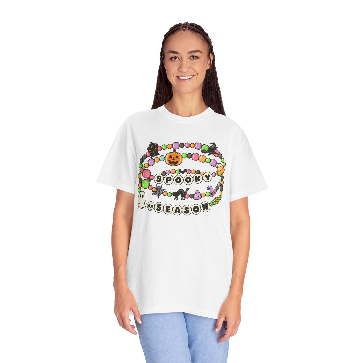 Spooky Season Friendship Bracelet T-shirt | Halloween Fun, Unisex Tee