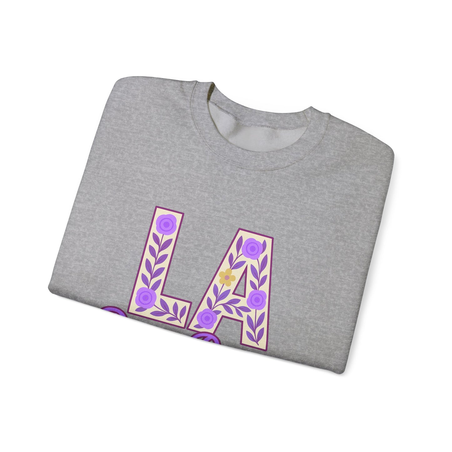 LA Baton Rouge Floral Sweatshirt, Cozy Crewneck for Fall, Gift for Friends, Casual Outing, Southern Style Apparel