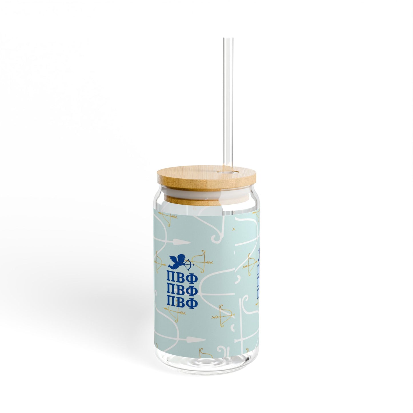 Pi Beta Phi Sipper Glass with Custom Design, Personalized Drinkware, Greek Life, Sorority Gift, Sisterhood