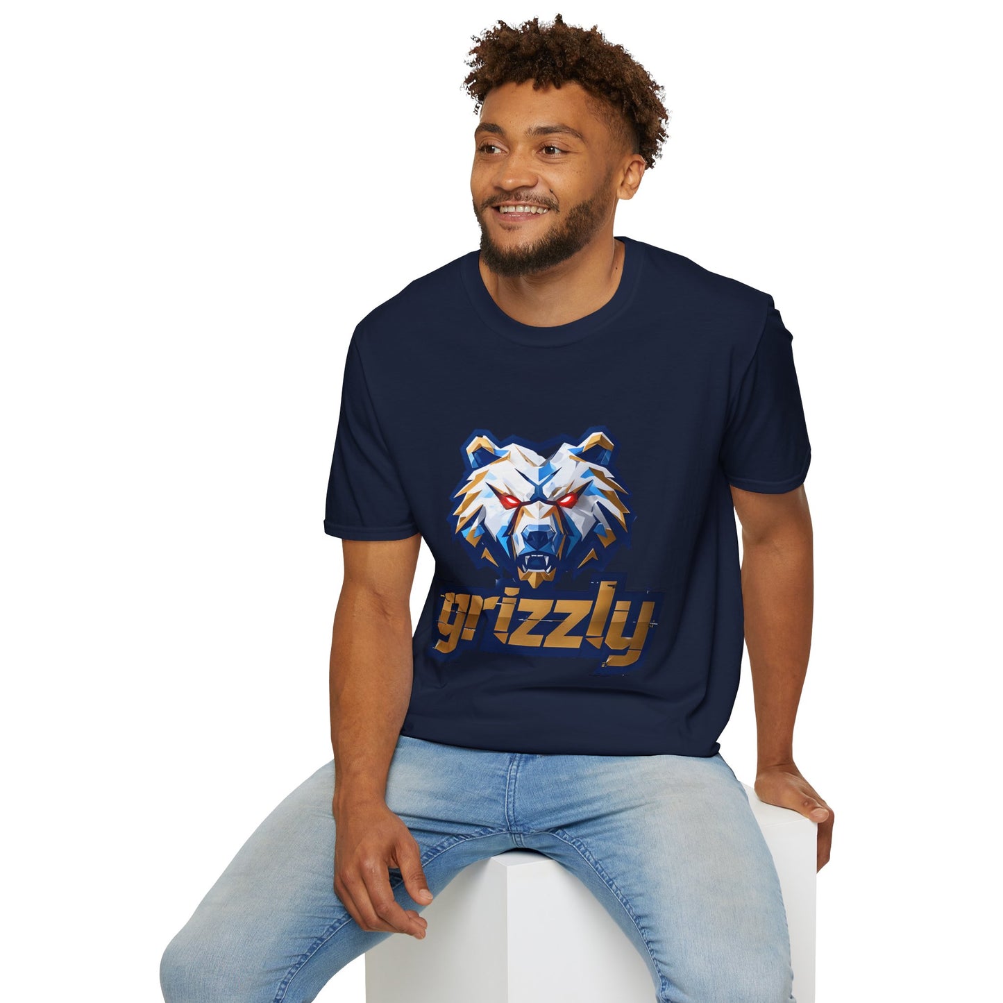 Grizzly Memphis Bear Graphic Tee, Unisex Softstyle T-Shirt, Memphis Basketball Fan, Memphis Grizz, 901, Go Grizz