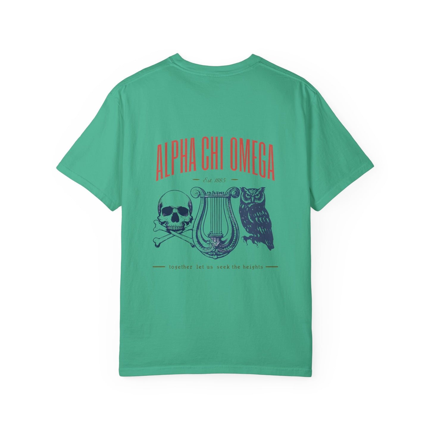 Alpha Chi Omega Garment-Dyed T-shirt, Unisex College Apparel, Sorority Shirt, Graduation Gift, Vintage Style Tee