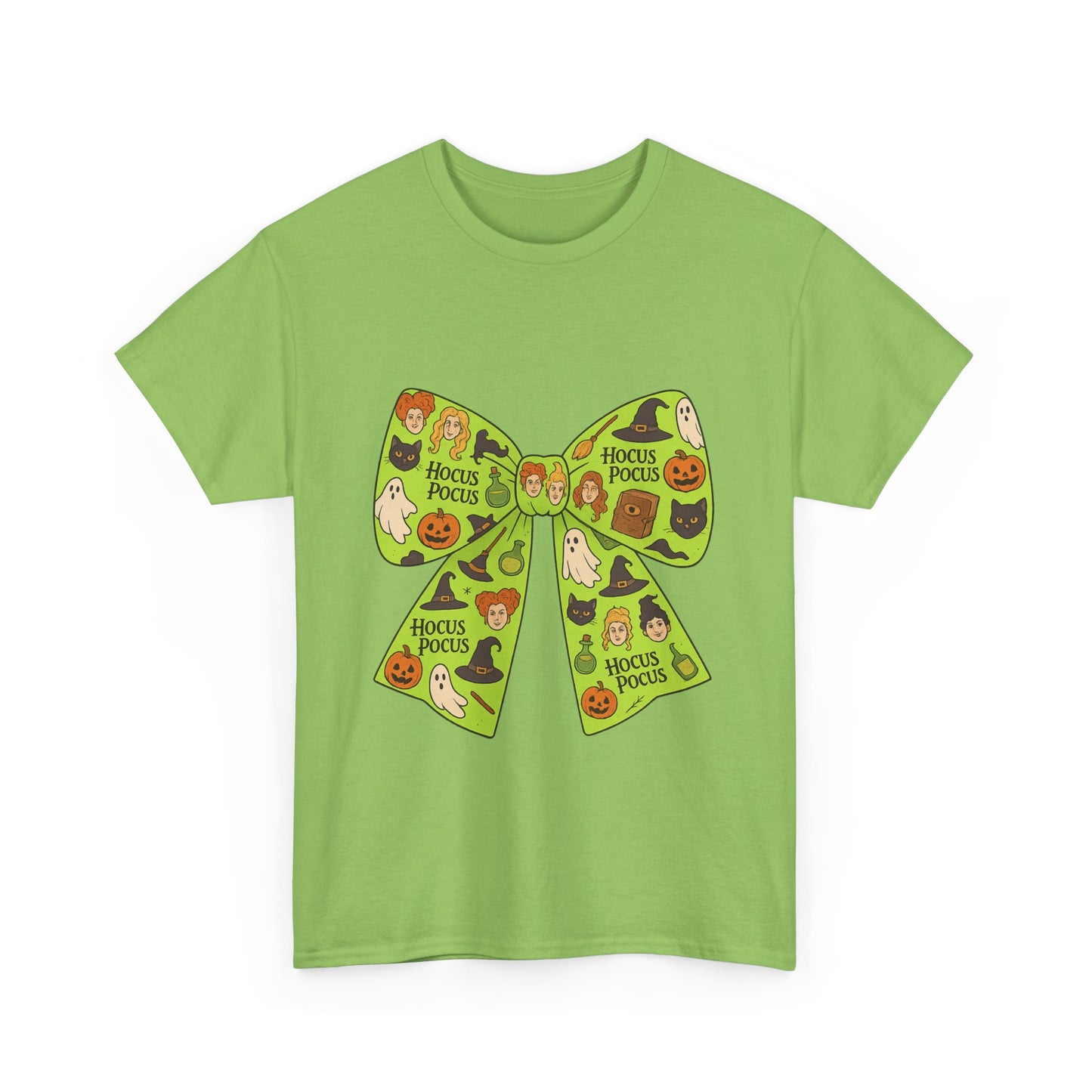 Halloween Graphic Tee, Spooky Season Unisex Shirt, Hocus Pocus Bow Tee, Autumn Style Shirt, Trick or Treat Apparel