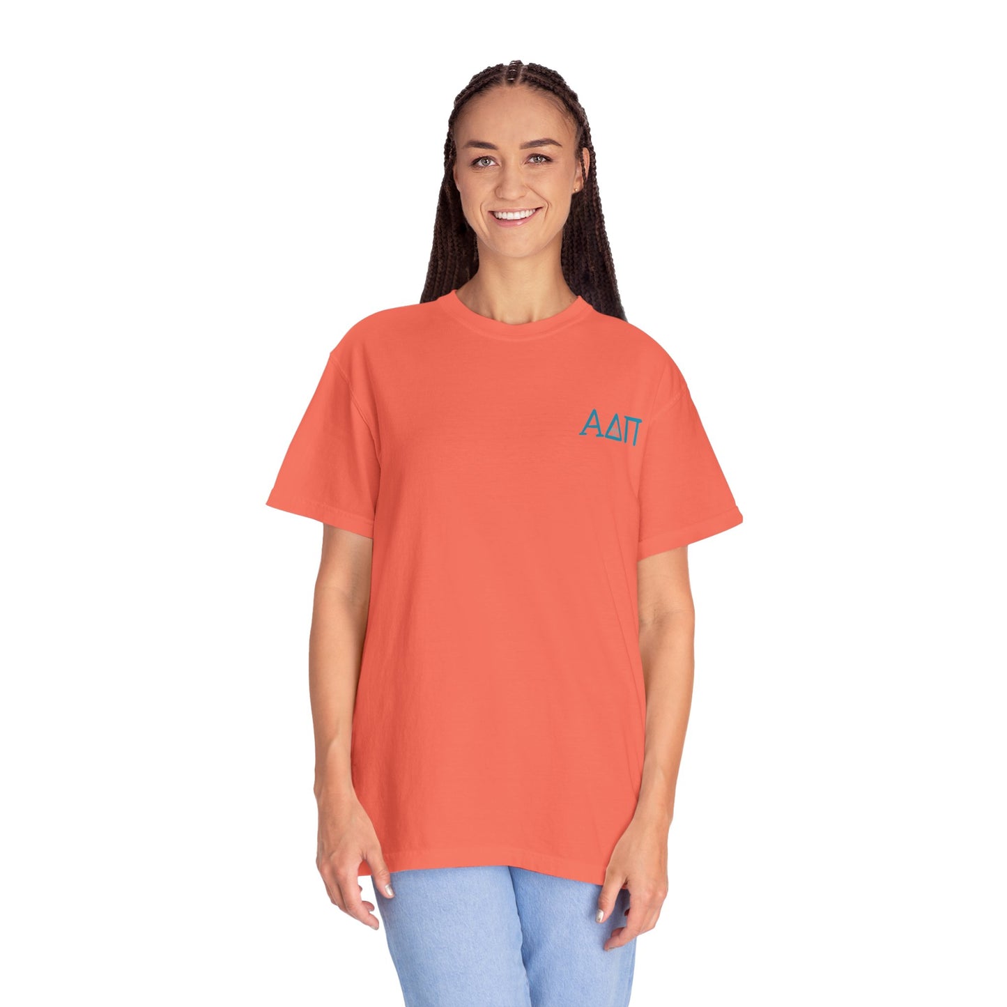 Alpha Delta Pi T-Shirt, Sorority Shirt, College Apparel, Greek Life Gift, Unisex Garment-Dyed Tee