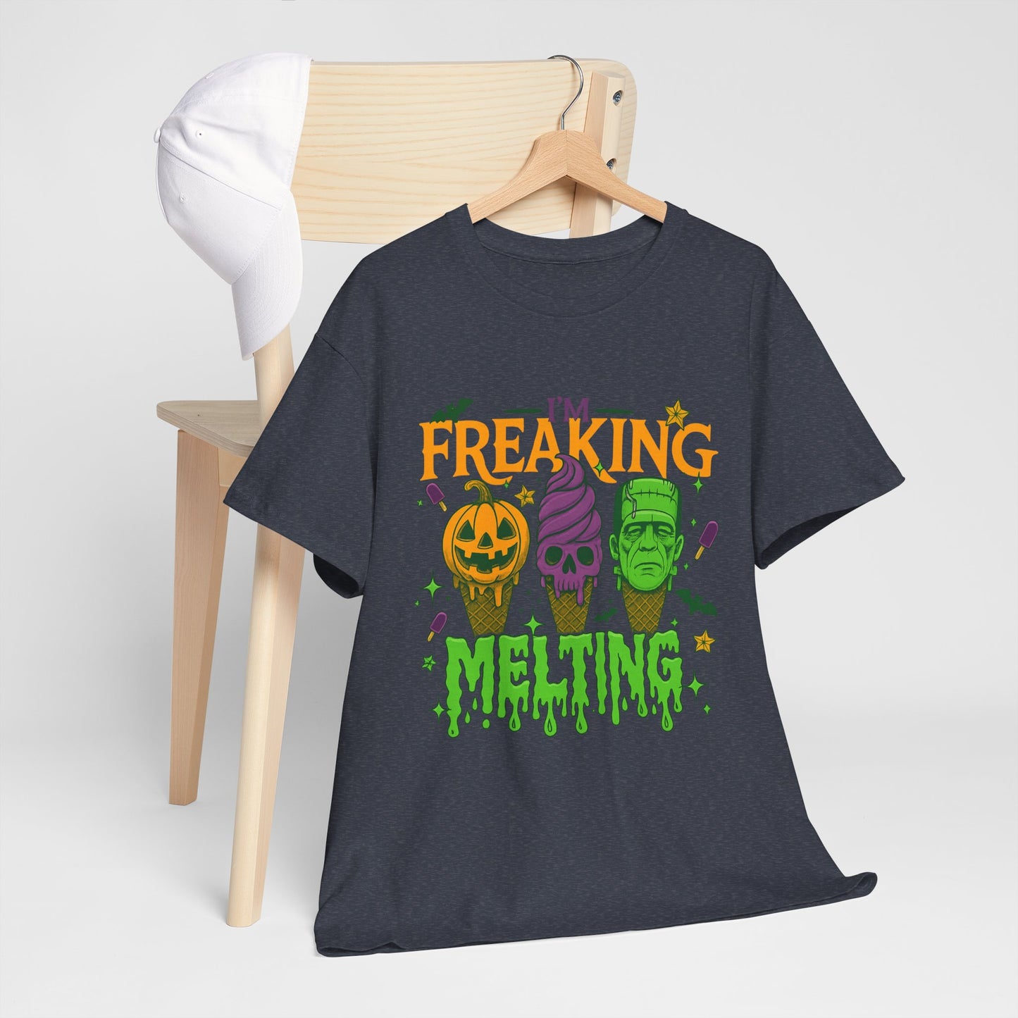 Halloween Unisex Heavy Cotton Tee, Fun Fall Shirt, Halloween Costume Top, Spooky Party Tee, Trick or Treat Apparel
