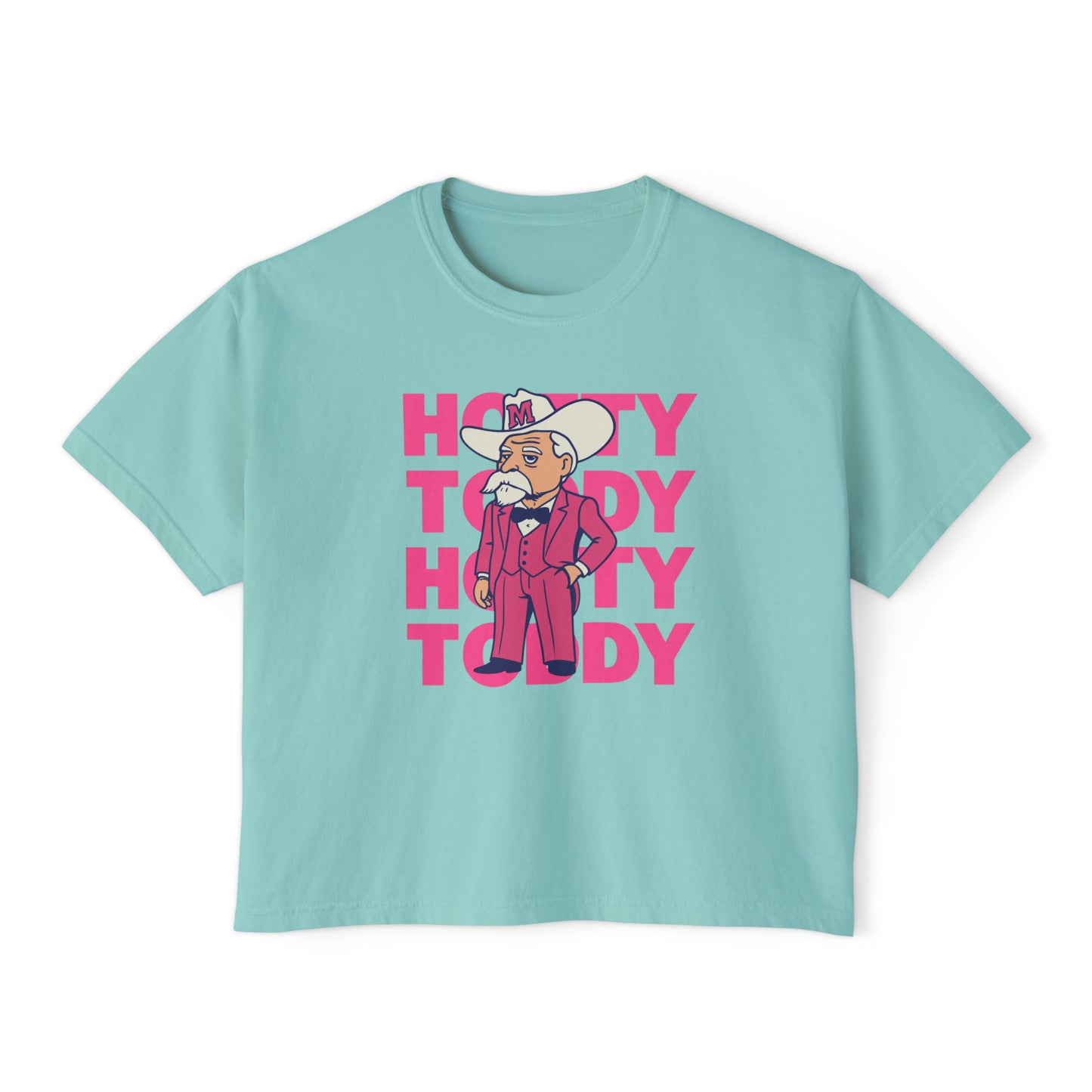 Pink Hotty Toddy Boxy Tee | Fun Humor Graphic Shirt