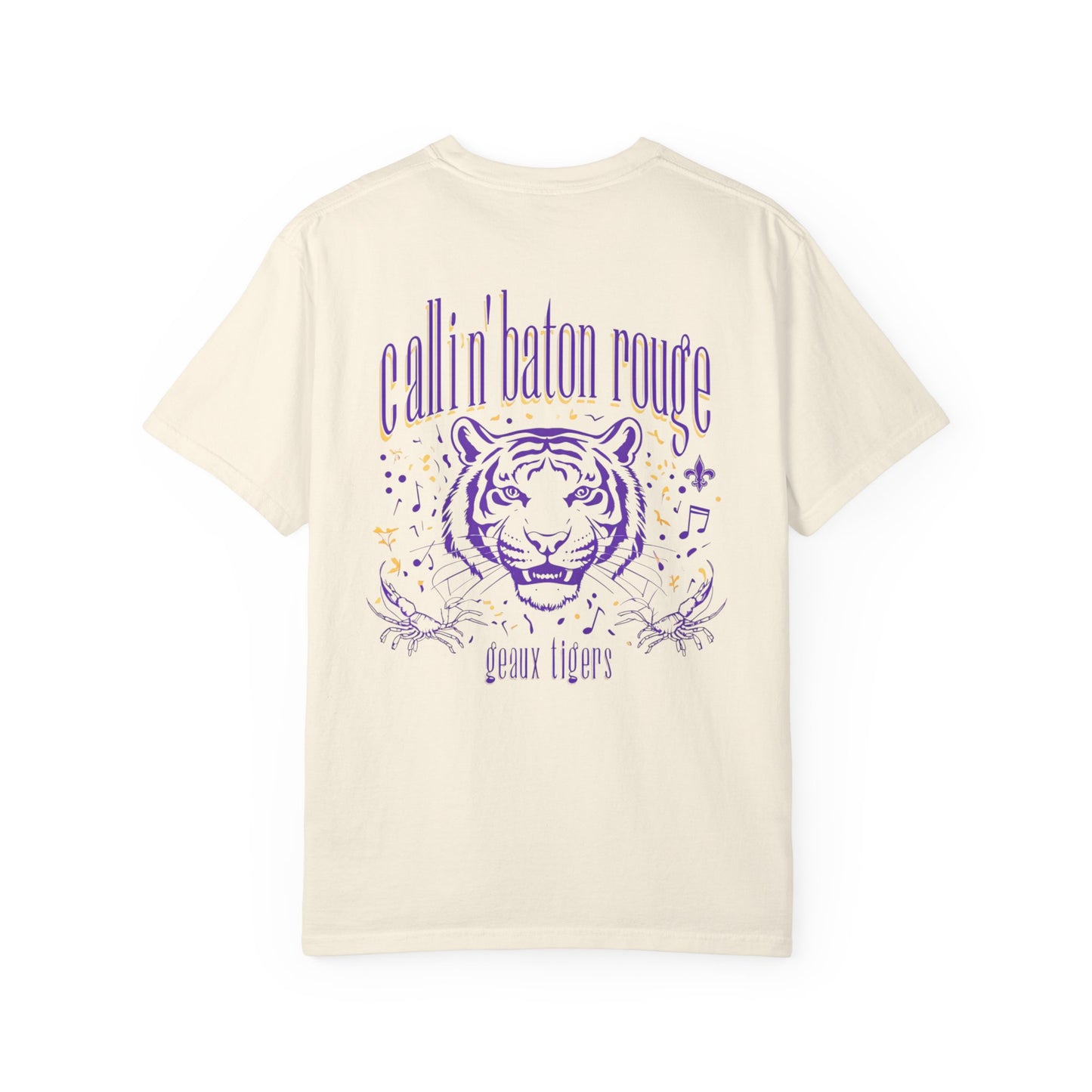 Baton Rouge Spirit T-Shirt - Unisex Garment-Dyed Tee for Game Day, College Football, Mardi Gras, Team Pride, Casual Wear
