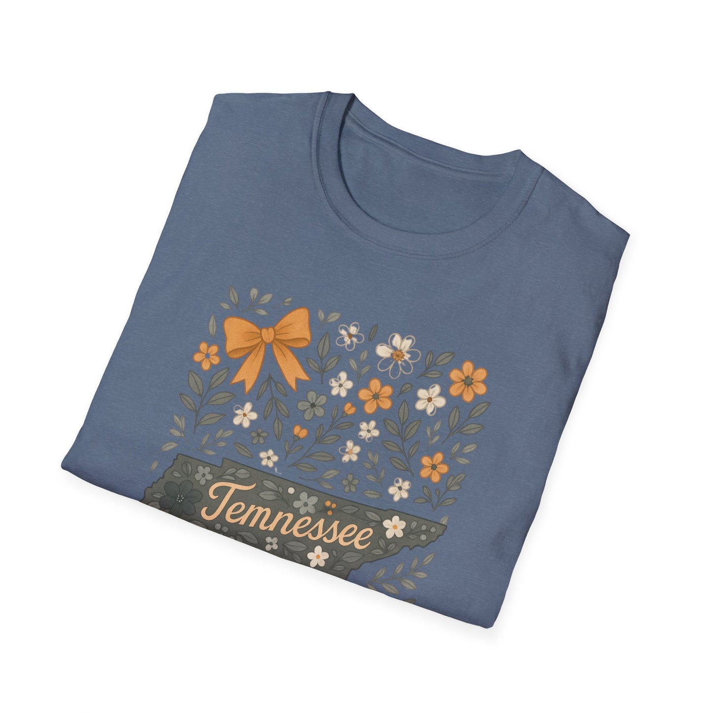 Tennessee Floral T-Shirt, Casual Wear, Gift for Her, Souvenir, Nature Lover Apparel, Spring Outfit