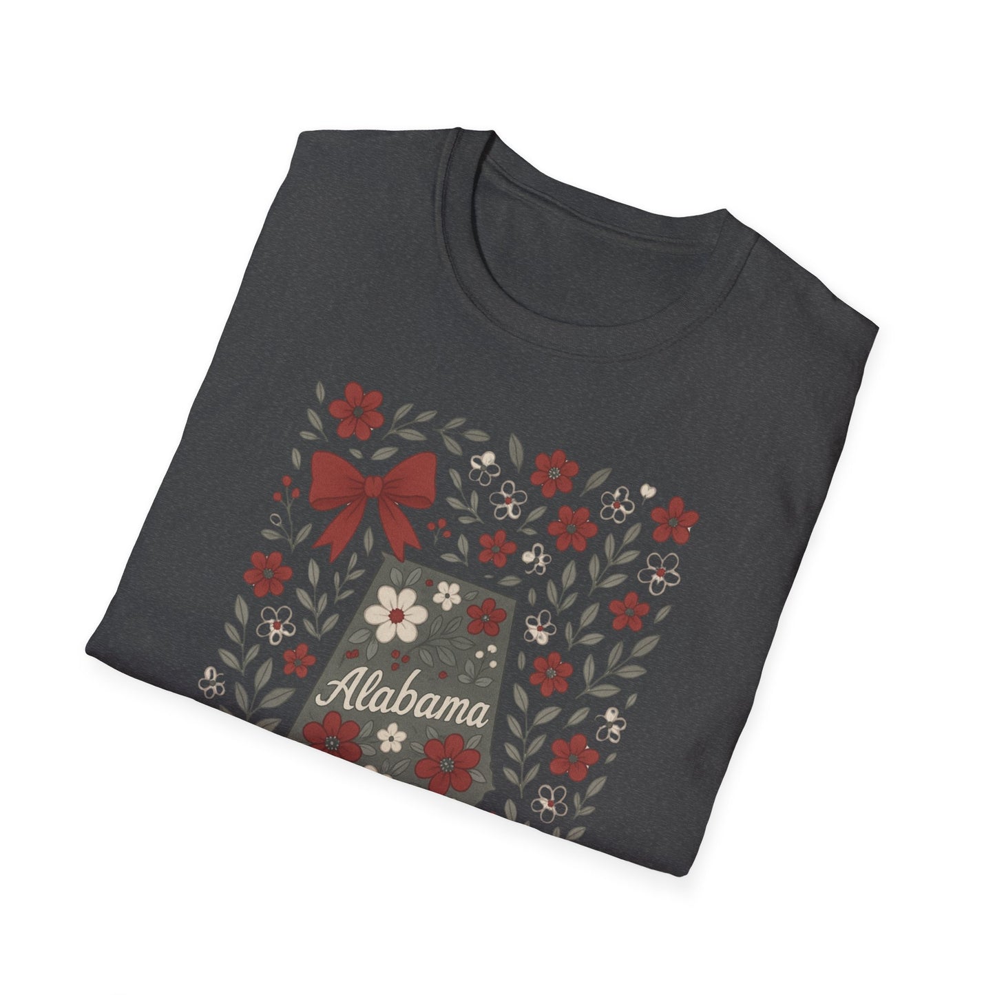 Alabama Floral Unisex T-Shirt, Southern Pride Shirt, Gift for Her, Travel Tee, Spring Apparel