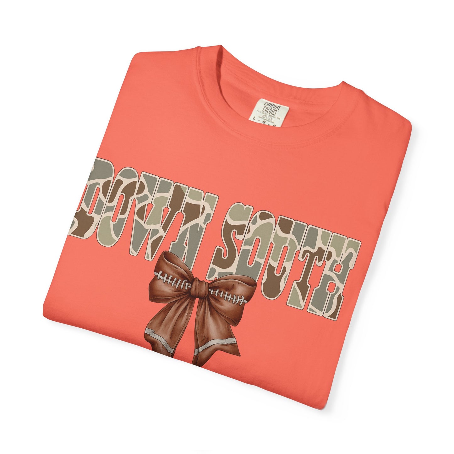 Camo Bow Graphic Tee - Trendy Apparel for Casual Outings and Birthdays