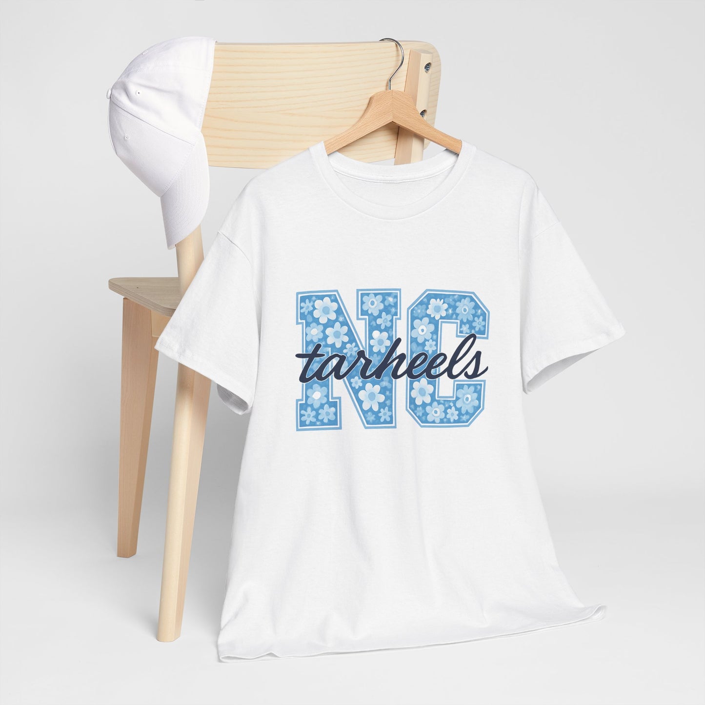 North Carolina Tarheels Unisex Heavy Cotton Tee, College Spirit Wear, Men's and Women's Casual T-Shirt, School Pride Apparel, Gift for Fans