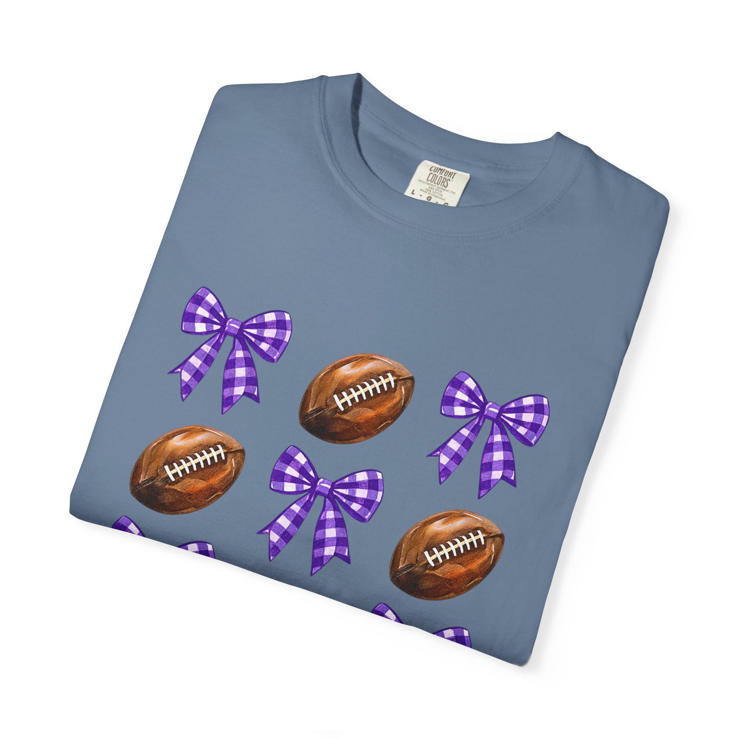 Texas Football Unisex T-Shirt with Purple Bows - Game Day Sports Apparel for Horned Frogs Fans