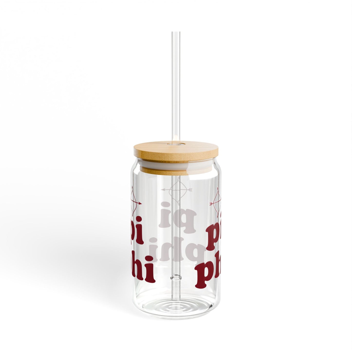 Pi Phi Sorority Sipper Glass