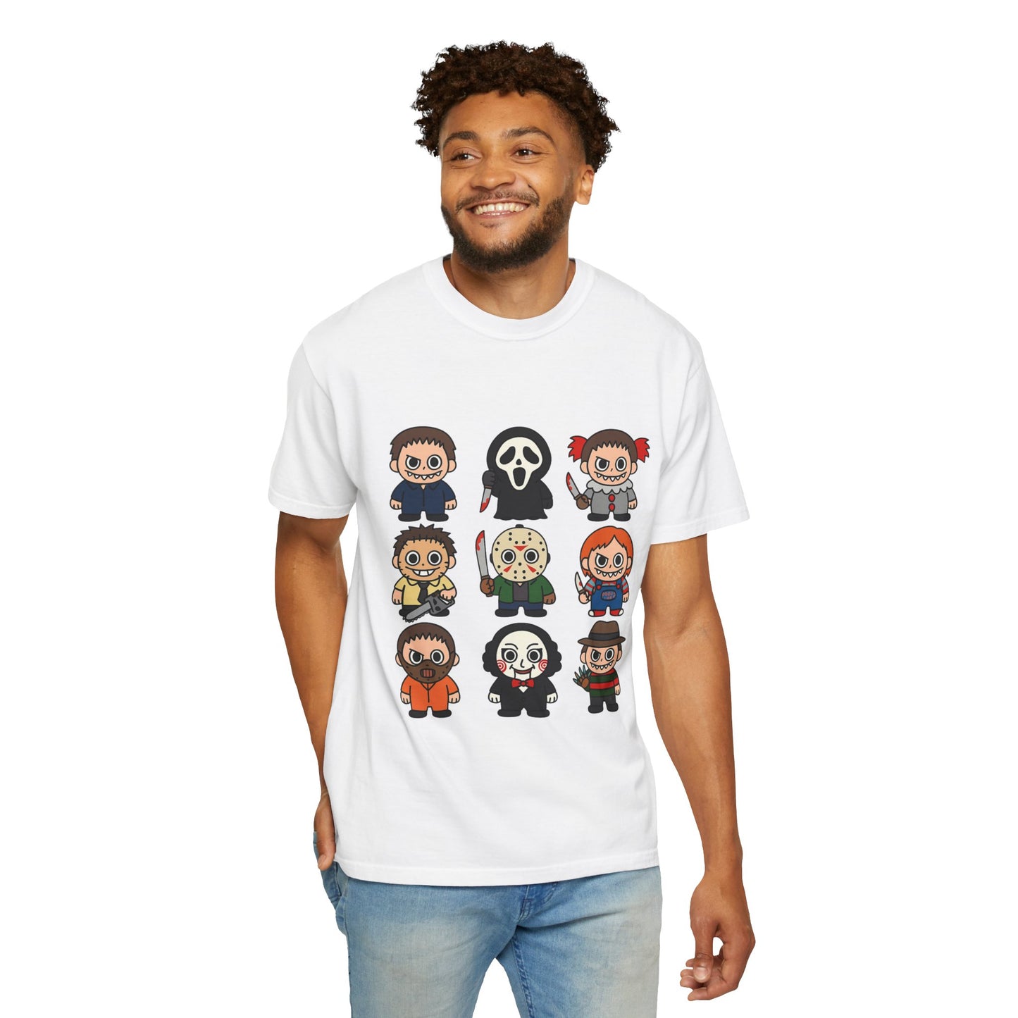 Pop Culture Horror Character T-Shirt, Unisex Tee, Halloween Tee, Horror Movie Merch, Funny Graphic Shirt, Gift for Horror Fans