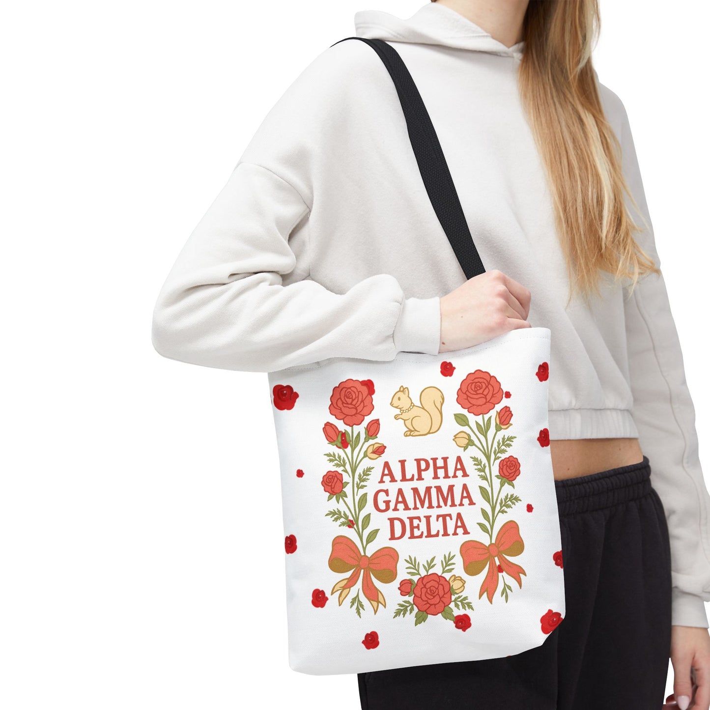 Floral Tote Bag | Alpha Gamma Delta Collection | Perfect for Sorority Events & Graduates