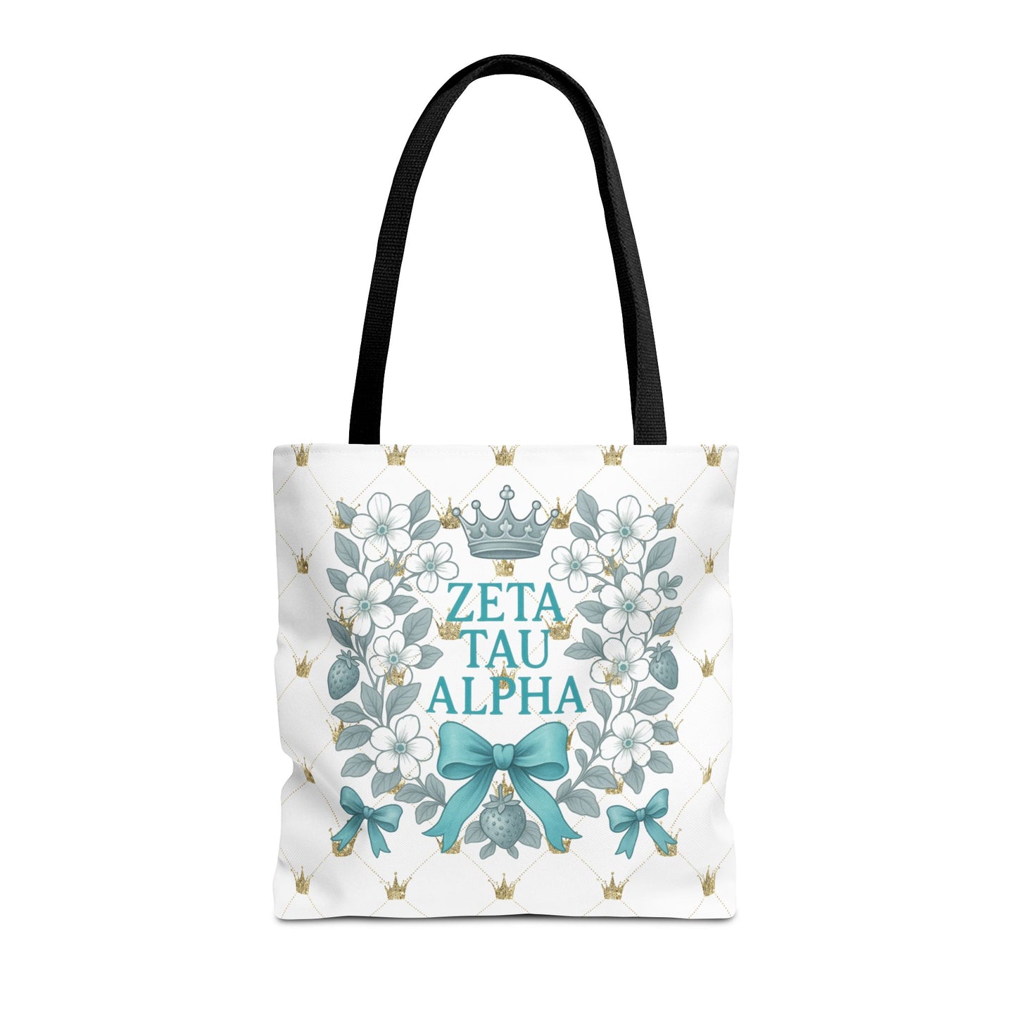 Zeta Tau Alpha Tote Bag | Sorority Bags, Floral Design, Gift for Sisters, Campus Essentials, Personalized Tote
