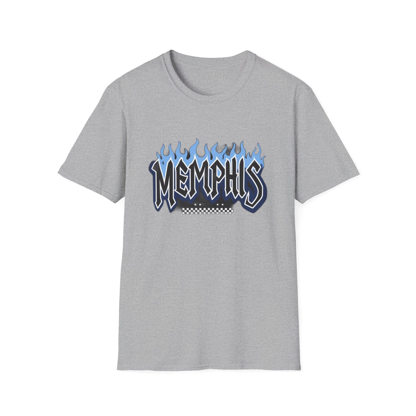 Memphis Flame Graphic T-Shirt, Unisex Tee, Casual Wear, Gift for Music Lovers, Summer Fashion, Graphic Design Shirt