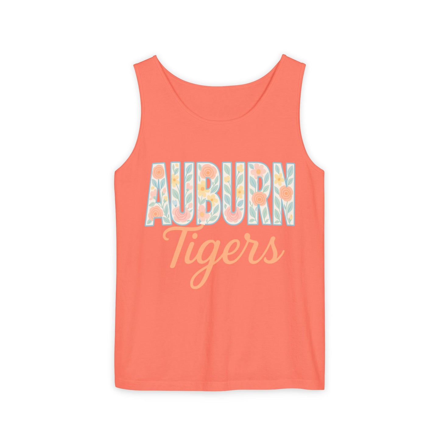 Auburn Tigers Garment-Dyed Tank Top, Summer Fashion, Sports Apparel, College Gear, Gifts for Students, Comfort Colors