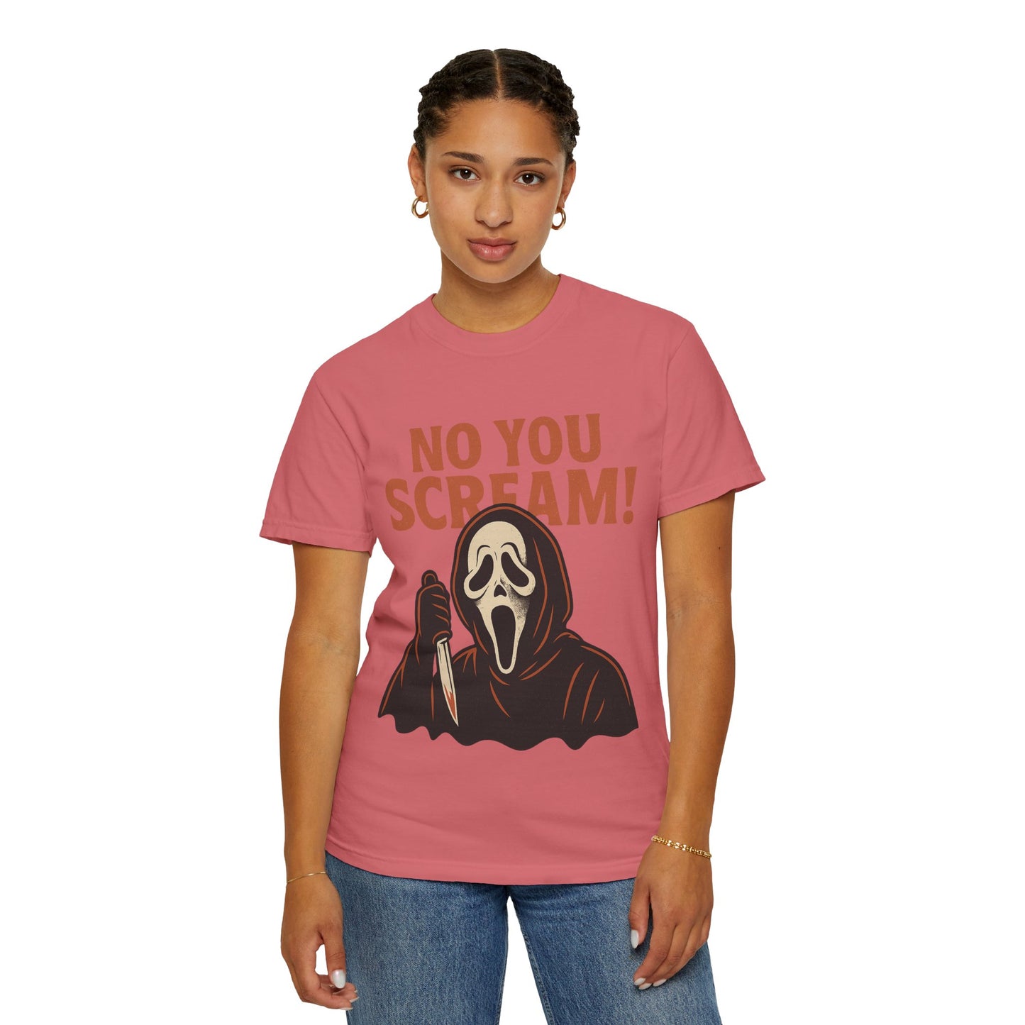 Unisex Horror-Themed T-shirt | Fun Scream Design for Halloween, Costume Parties, Movie Nights, Gift for Horror Fans