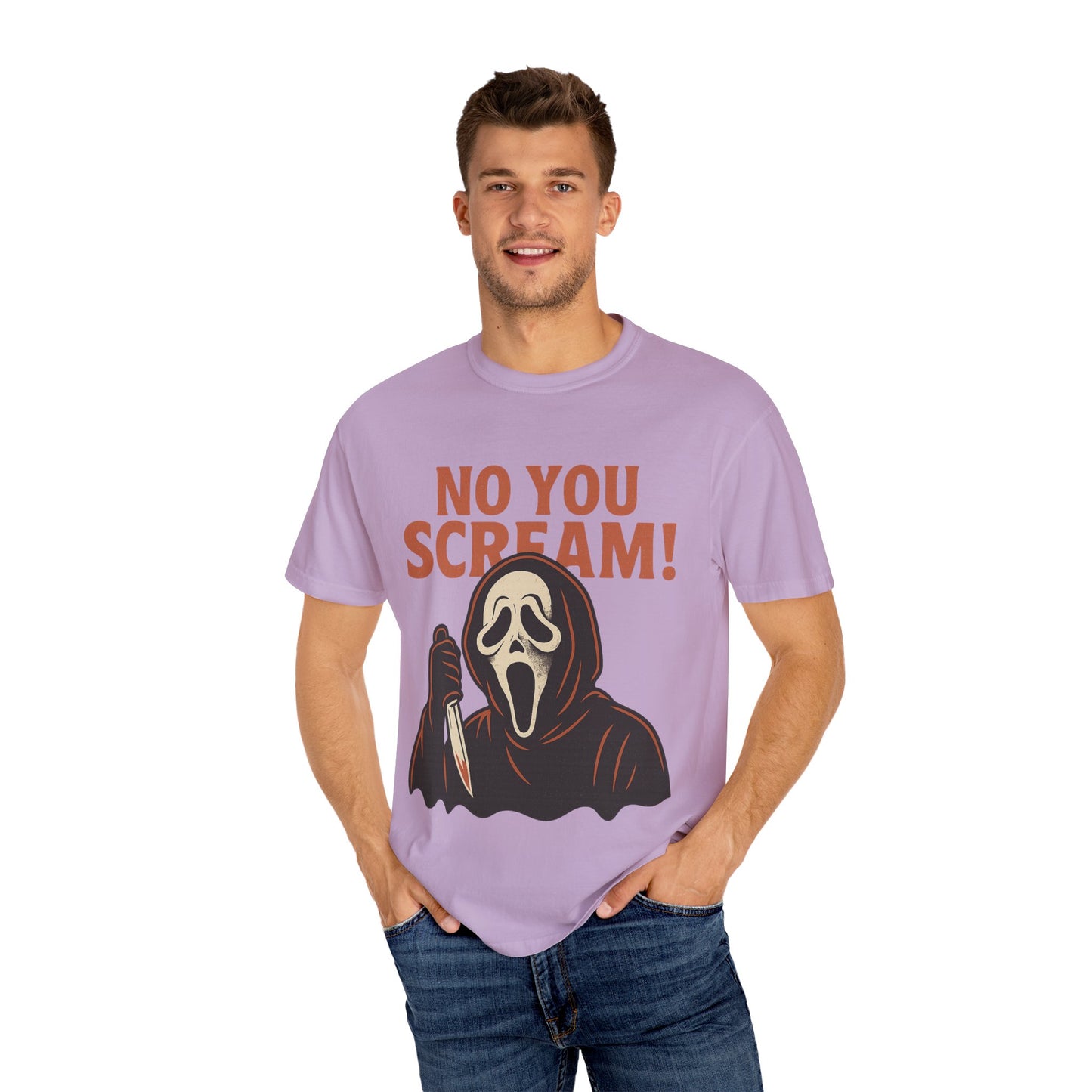 Unisex Horror-Themed T-shirt | Fun Scream Design for Halloween, Costume Parties, Movie Nights, Gift for Horror Fans
