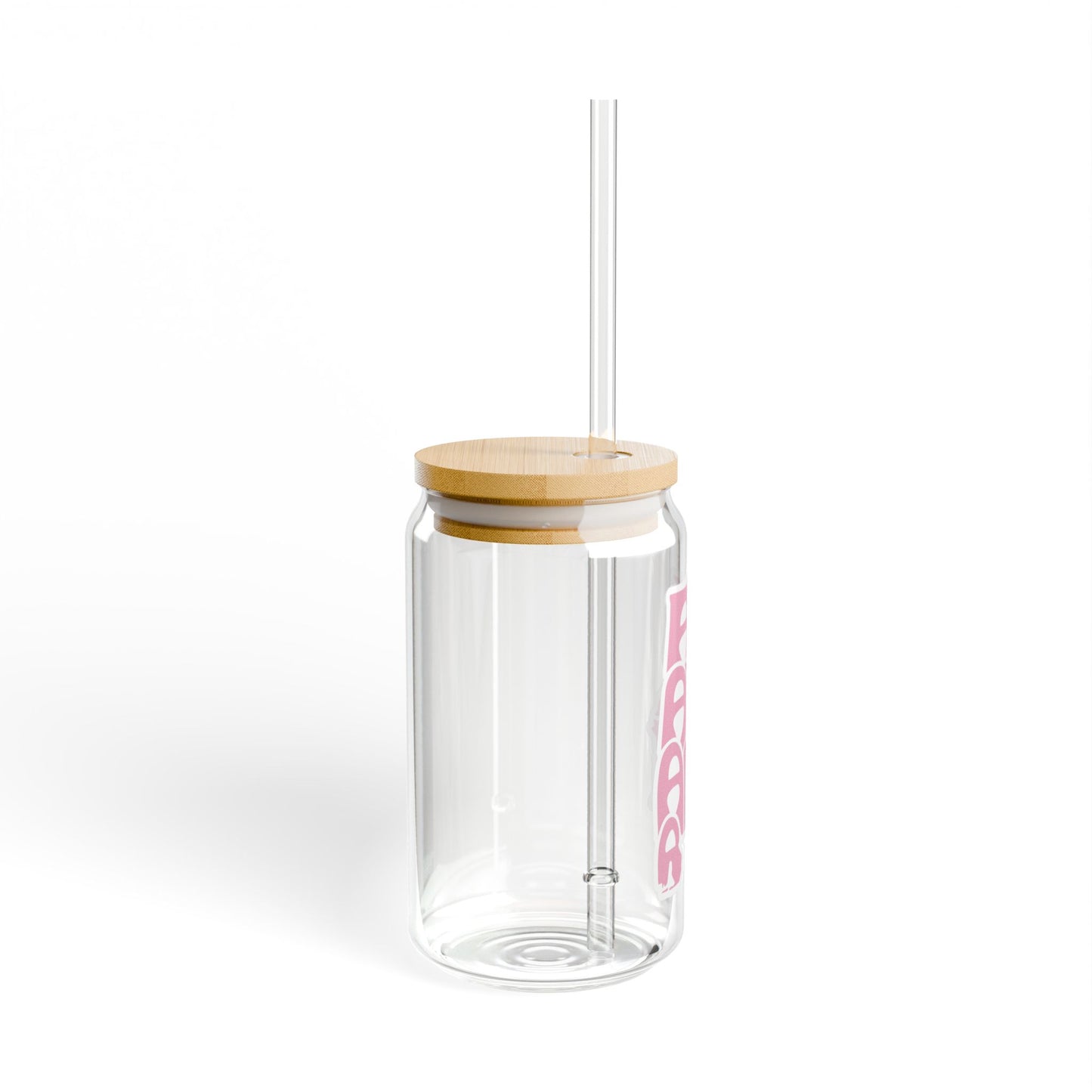 Alabama Stylish Glass Sipper with Bamboo Lid - Perfect for Smoothies, Juice, and Drinks, Eco-Friendly, Unique Gift, Home Decor, Outdoor Activities