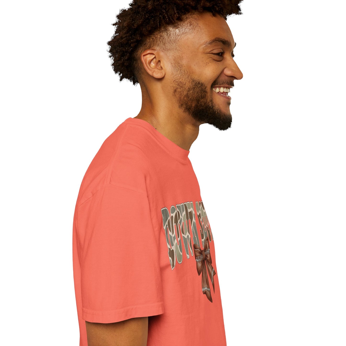 Camo Bow Graphic Tee - Trendy Apparel for Casual Outings and Birthdays