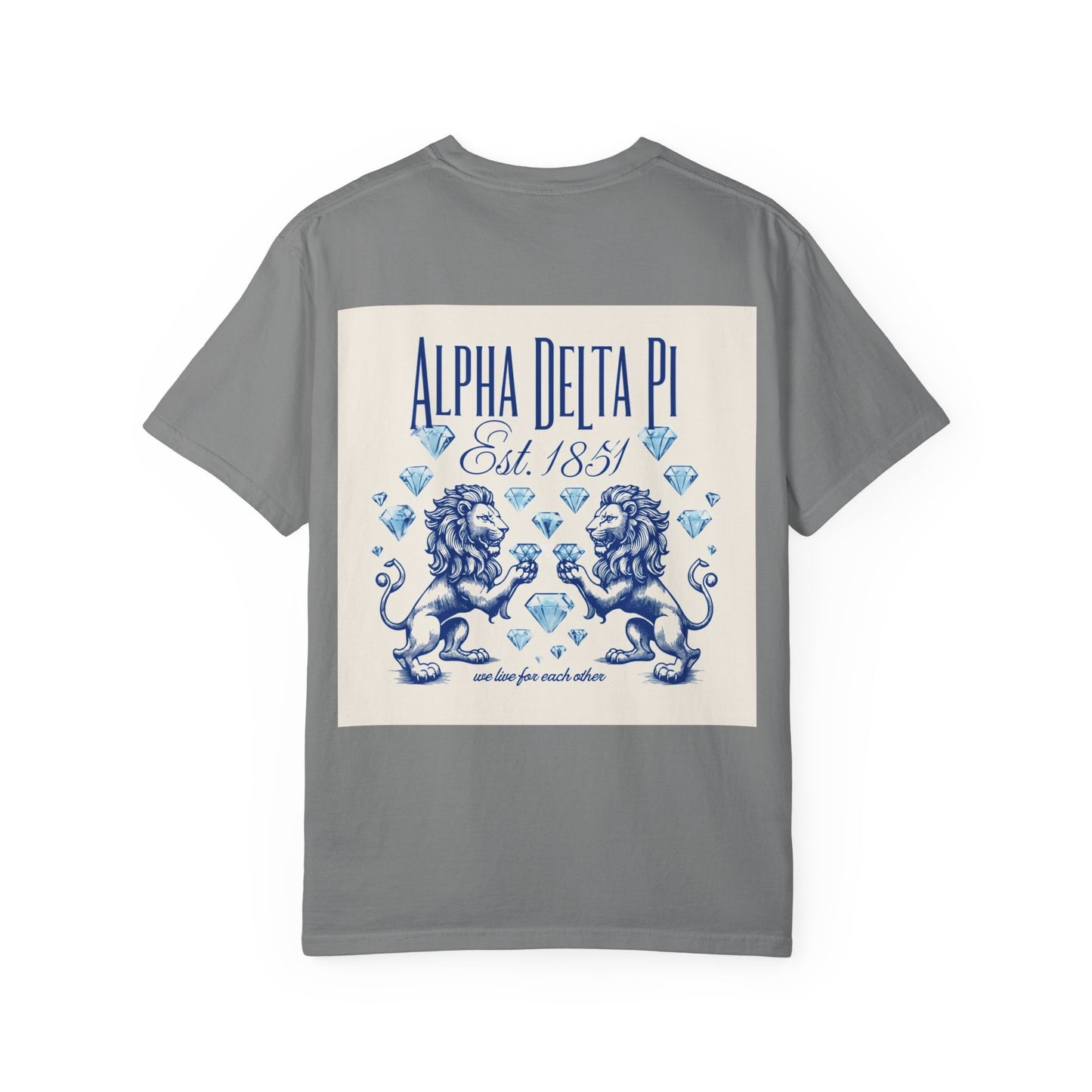 Alpha Delta Pi T-Shirt, Sorority Shirt, College Apparel, Greek Life Gift, Unisex Garment-Dyed Tee