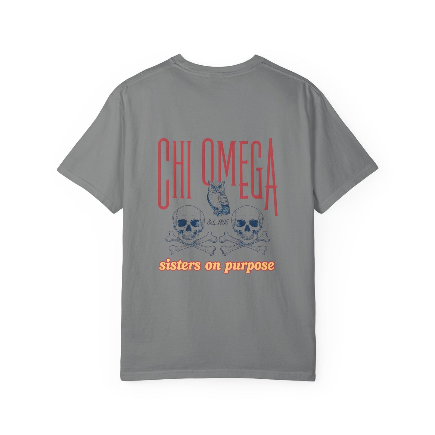 Chi Omega Sister T-Shirt, Sorority Apparel, College Tee, Garment-Dyed Shirt, Greek Life Merchandise, Casual Wear