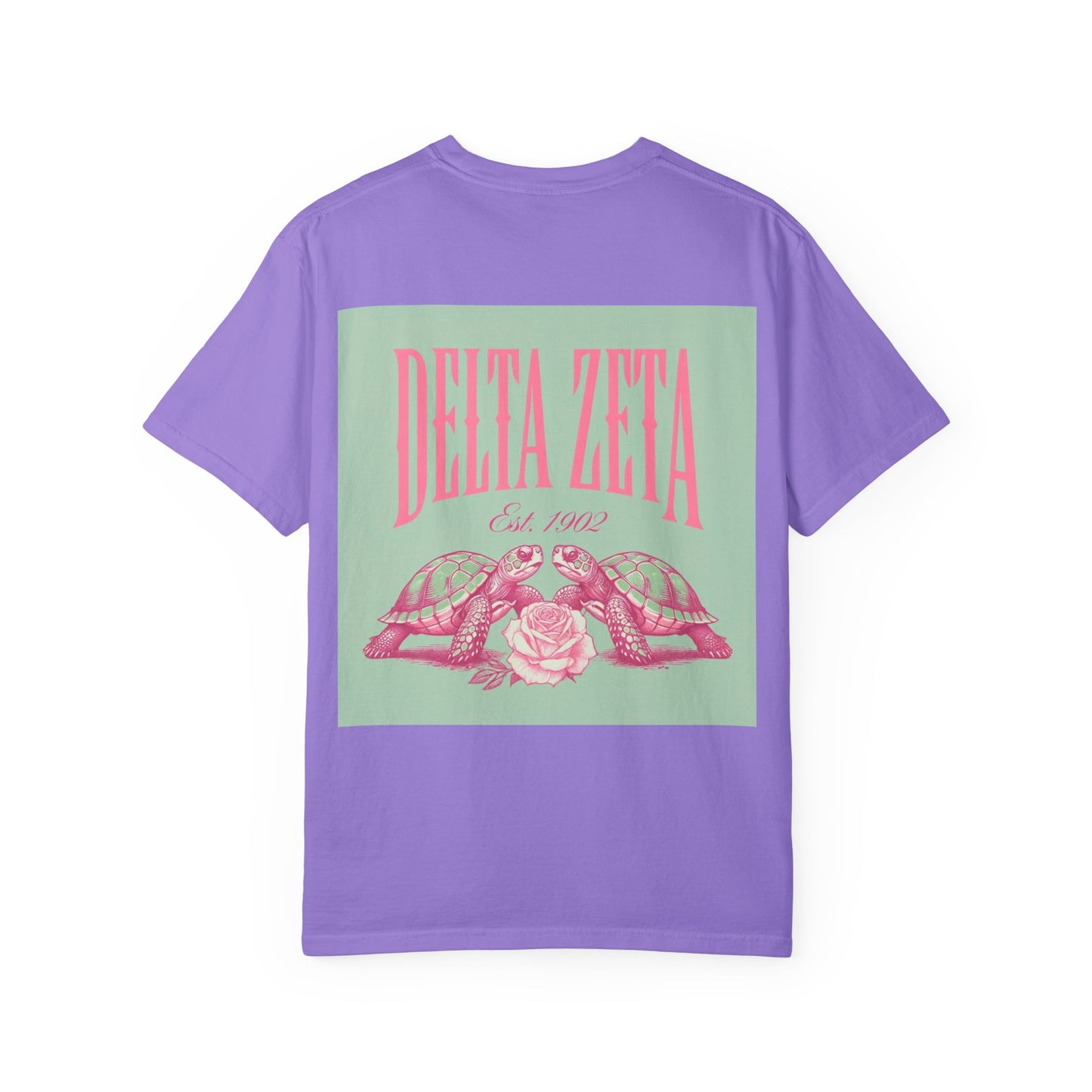 Delta Zeta Unisex T-Shirt, Sorority Shirt, Garment-Dyed Tee, Cute College Top, Sisterhood Apparel, Gift for Sorority Sisters