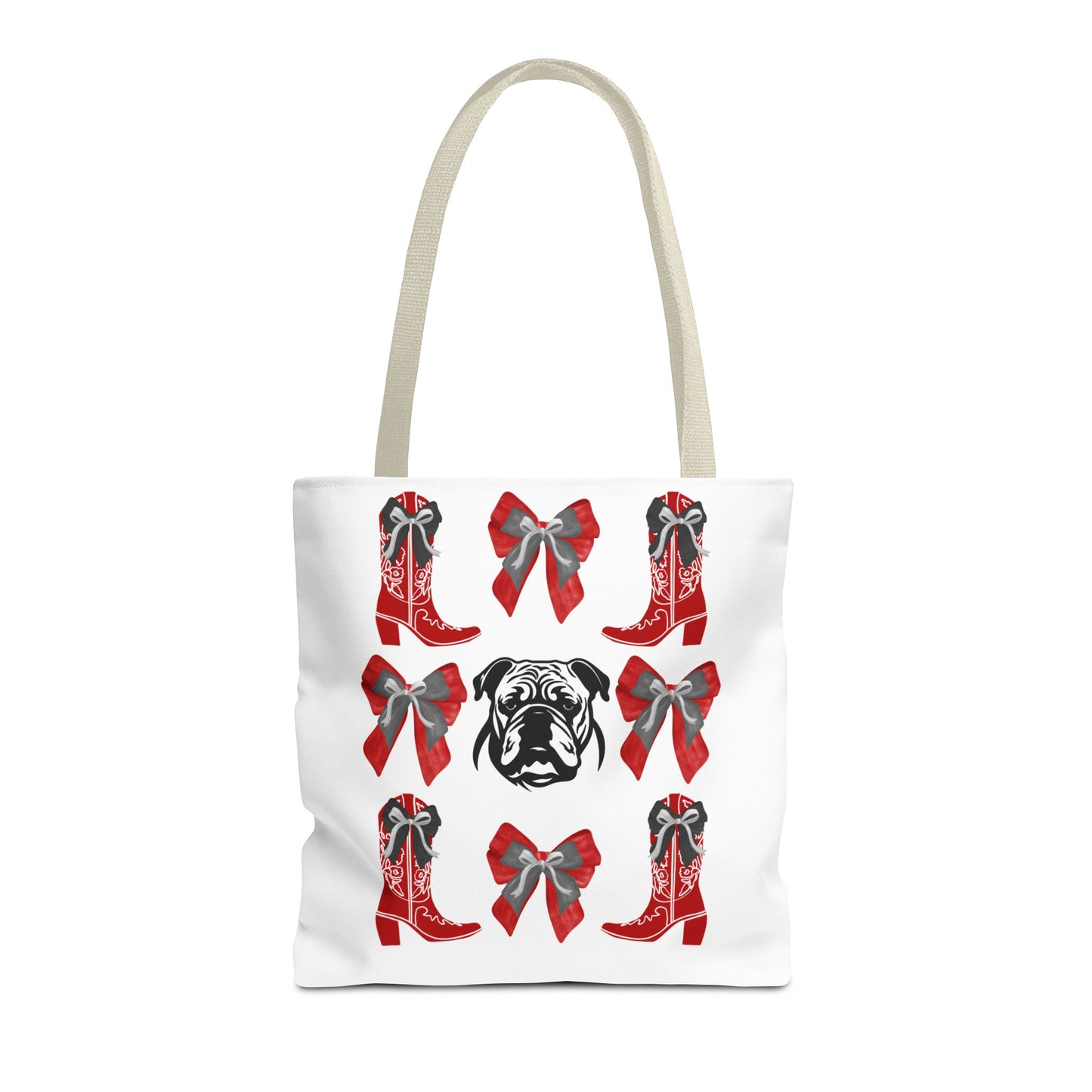 UGA Bulldogs Coquette Bow Tote Bag