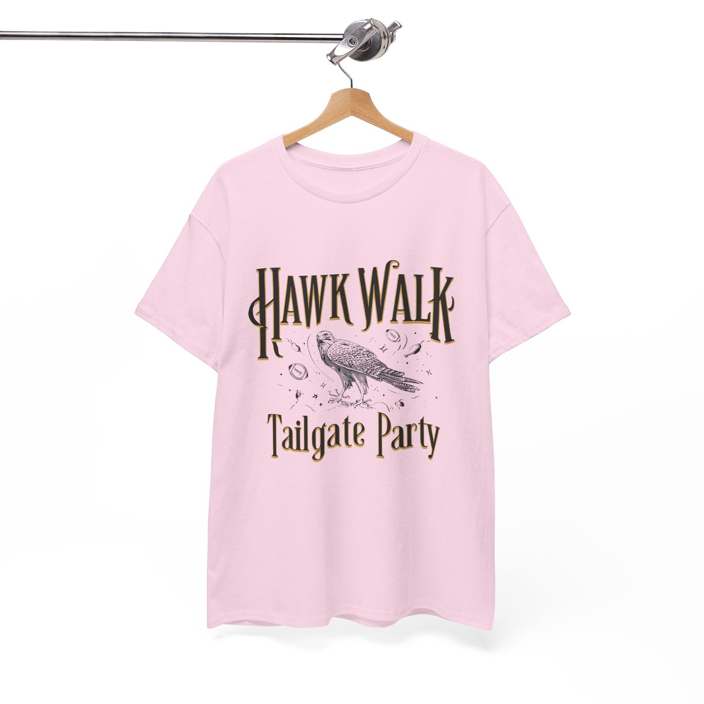 Hawk Walk Tailgate Tee, Unisex Cotton Shirt, Outdoor Event T-Shirt, Festival Wear, Bird Lover Gift, Sports Gathering Apparel