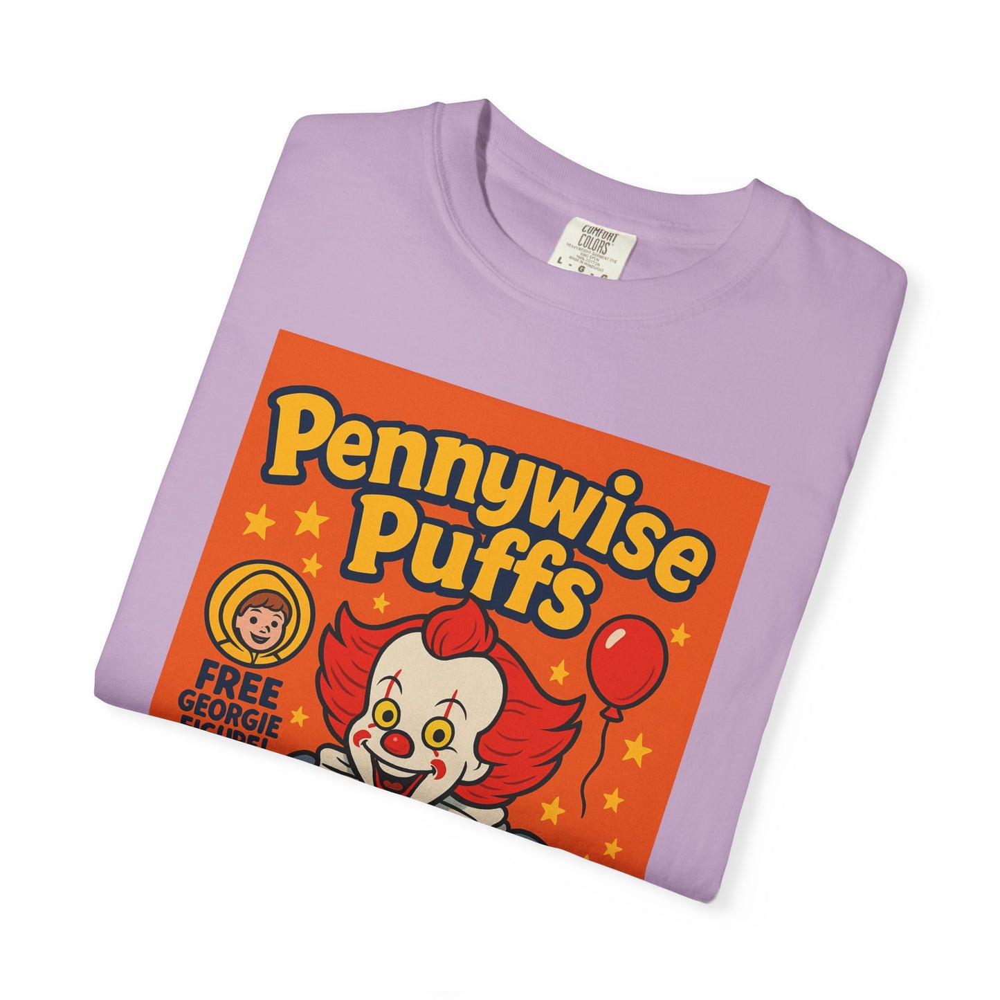Pennywise Puffs T-Shirt | Unisex Graphic Tee for Horror Fans, Perfect for Halloween, Movie Nights, Gifts, Cosplay