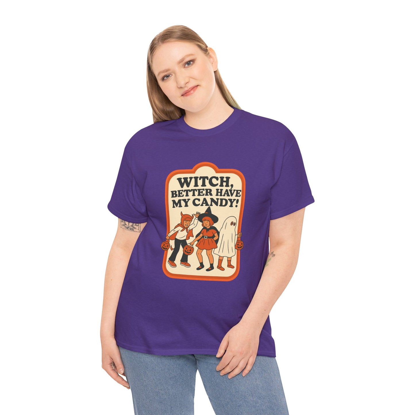 Halloween Witch Candy Tee - Unisex Cotton Shirt