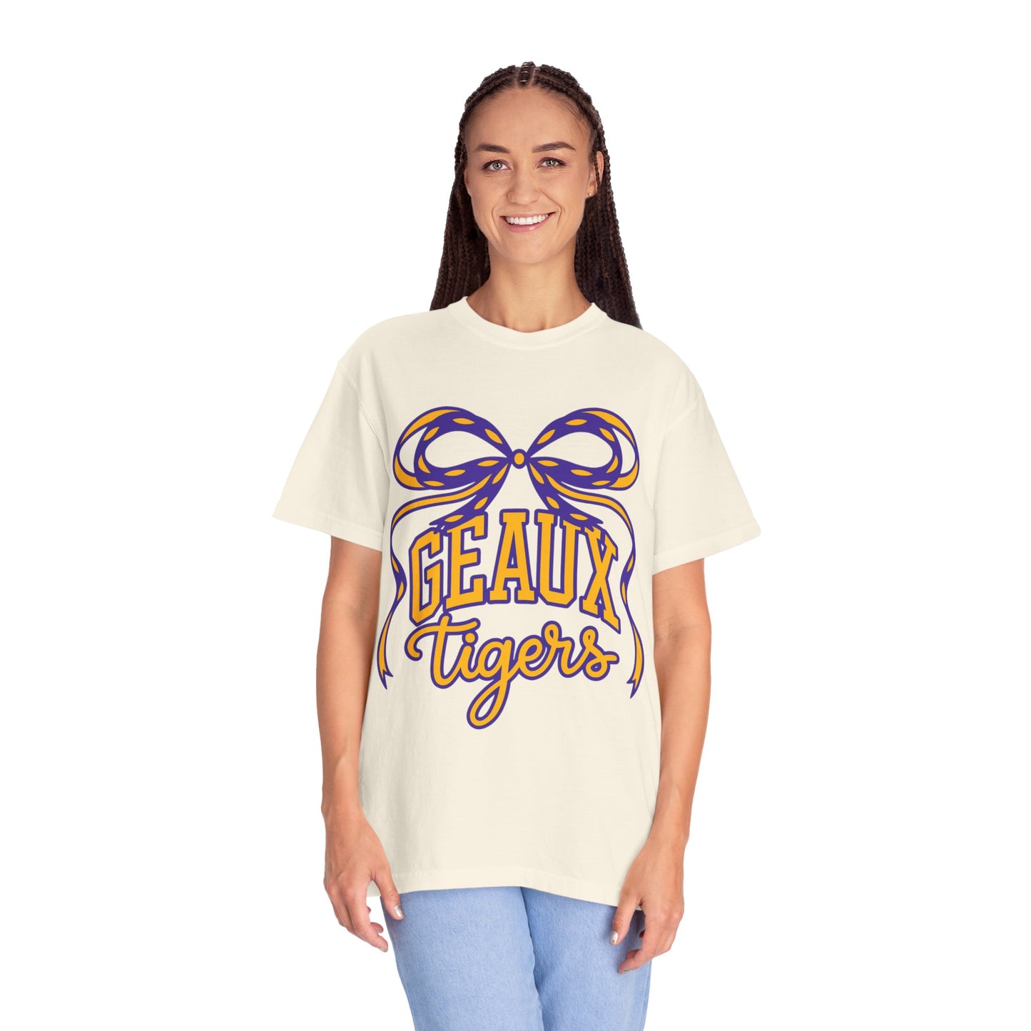 Géaux Tigers Garment-Dyed T-Shirt, Unisex Tee, LSU Spirit Wear, College Apparel, Game Day Outfit, Casual Style