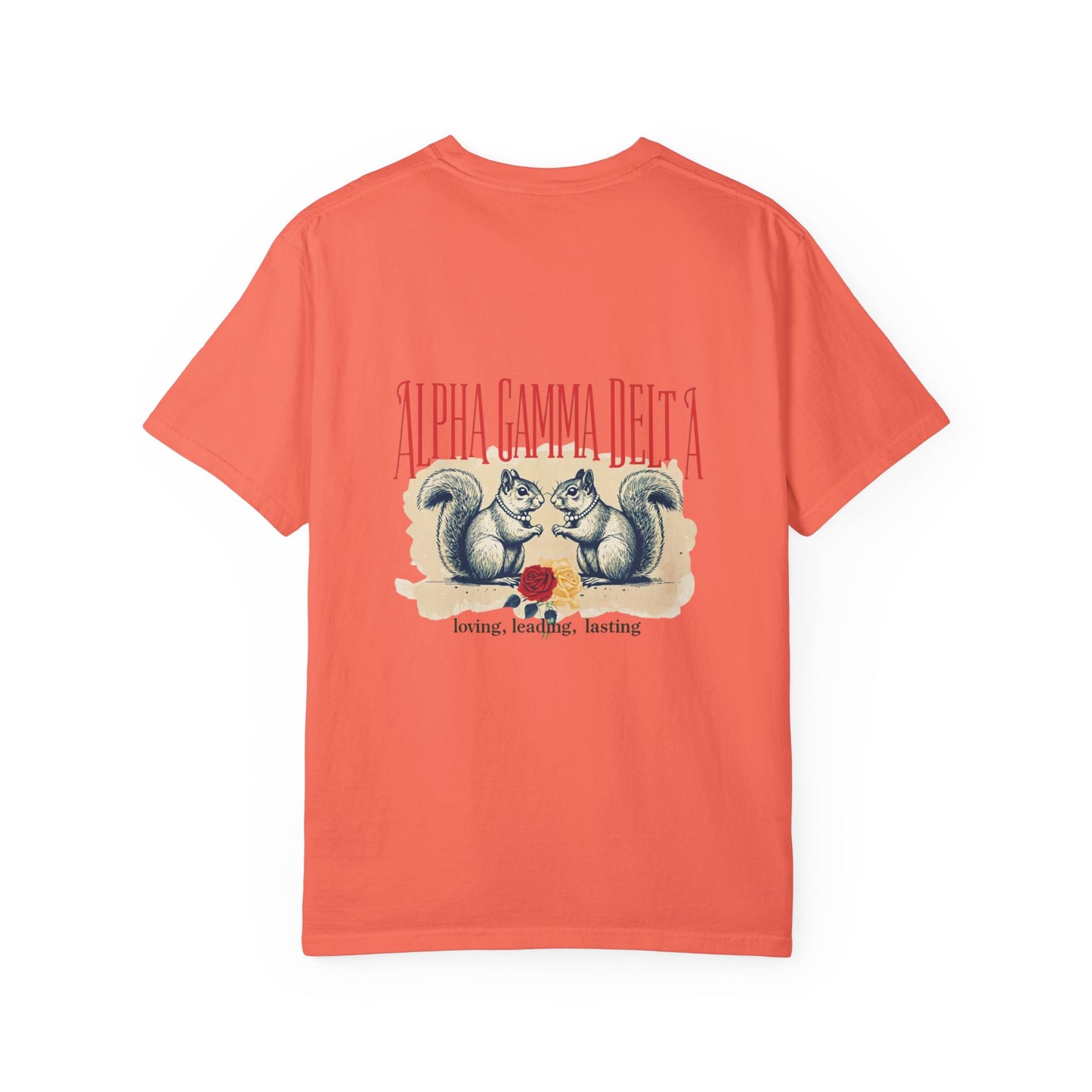 AGD Charming Sorority T-Shirt, Squirrel Design, Unisex Apparel, Perfect Gift, Casual Wear, College Life, Greek Life, Fraternity Events